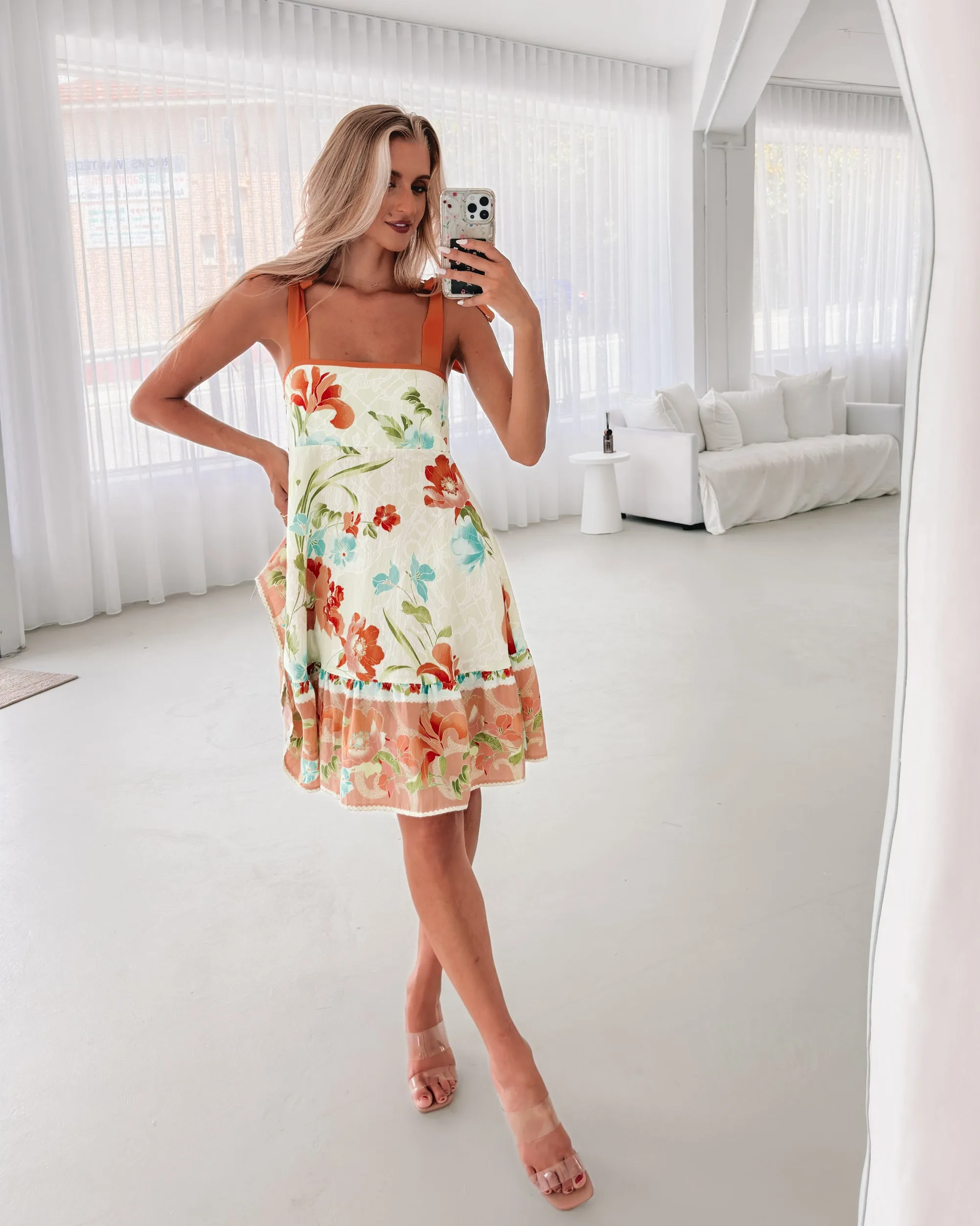 Matilde Dress - Green Floral