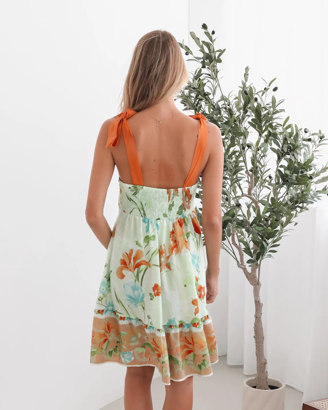 Matilde Dress - Green Floral