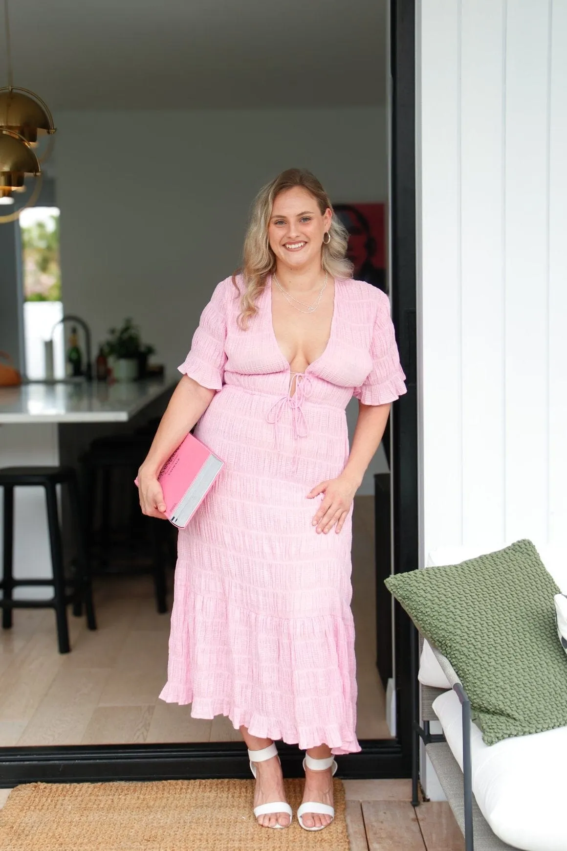 Mirella V-Neck Pink