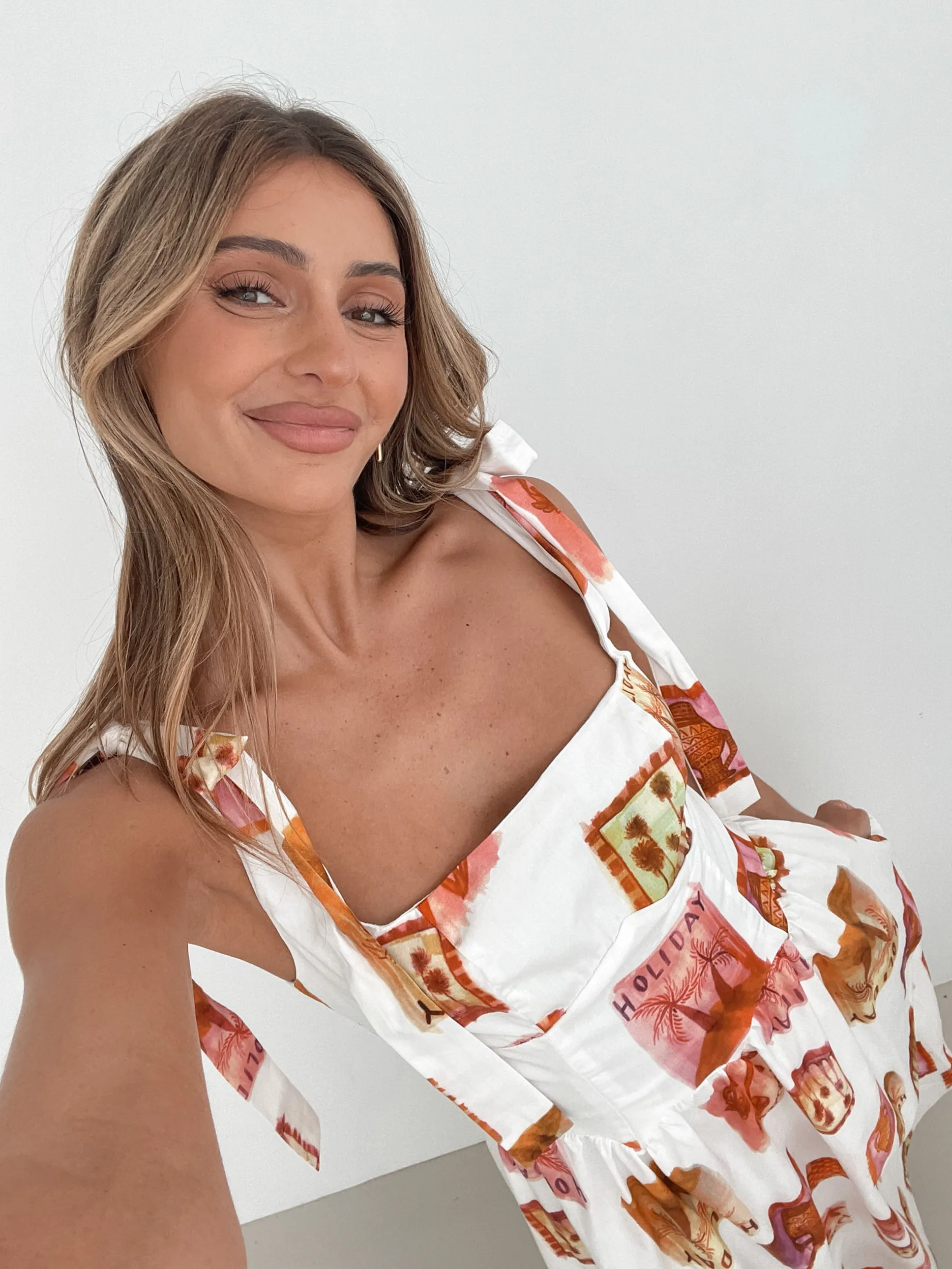 Miriah Dress - White Print