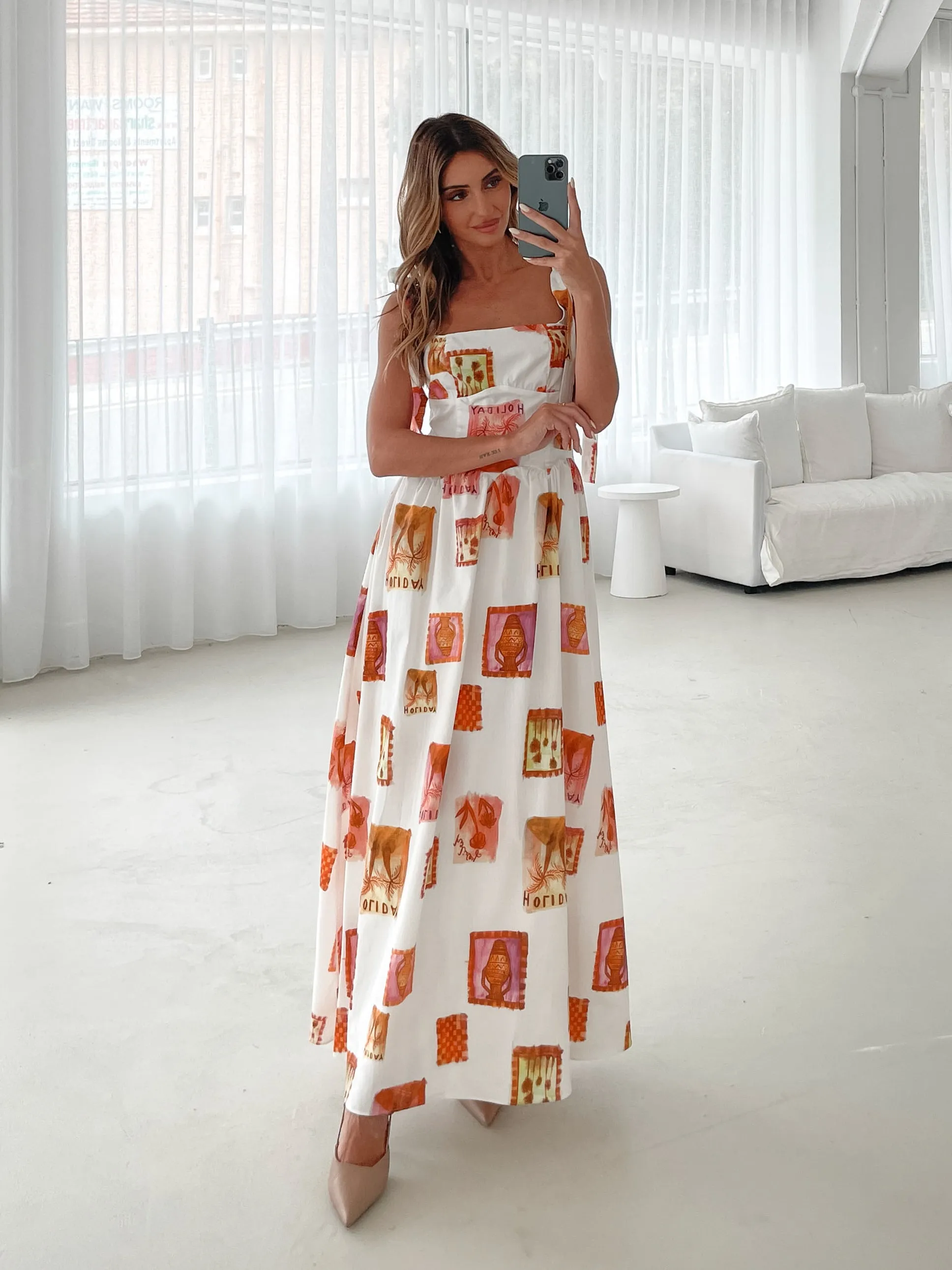 Miriah Dress - White Print