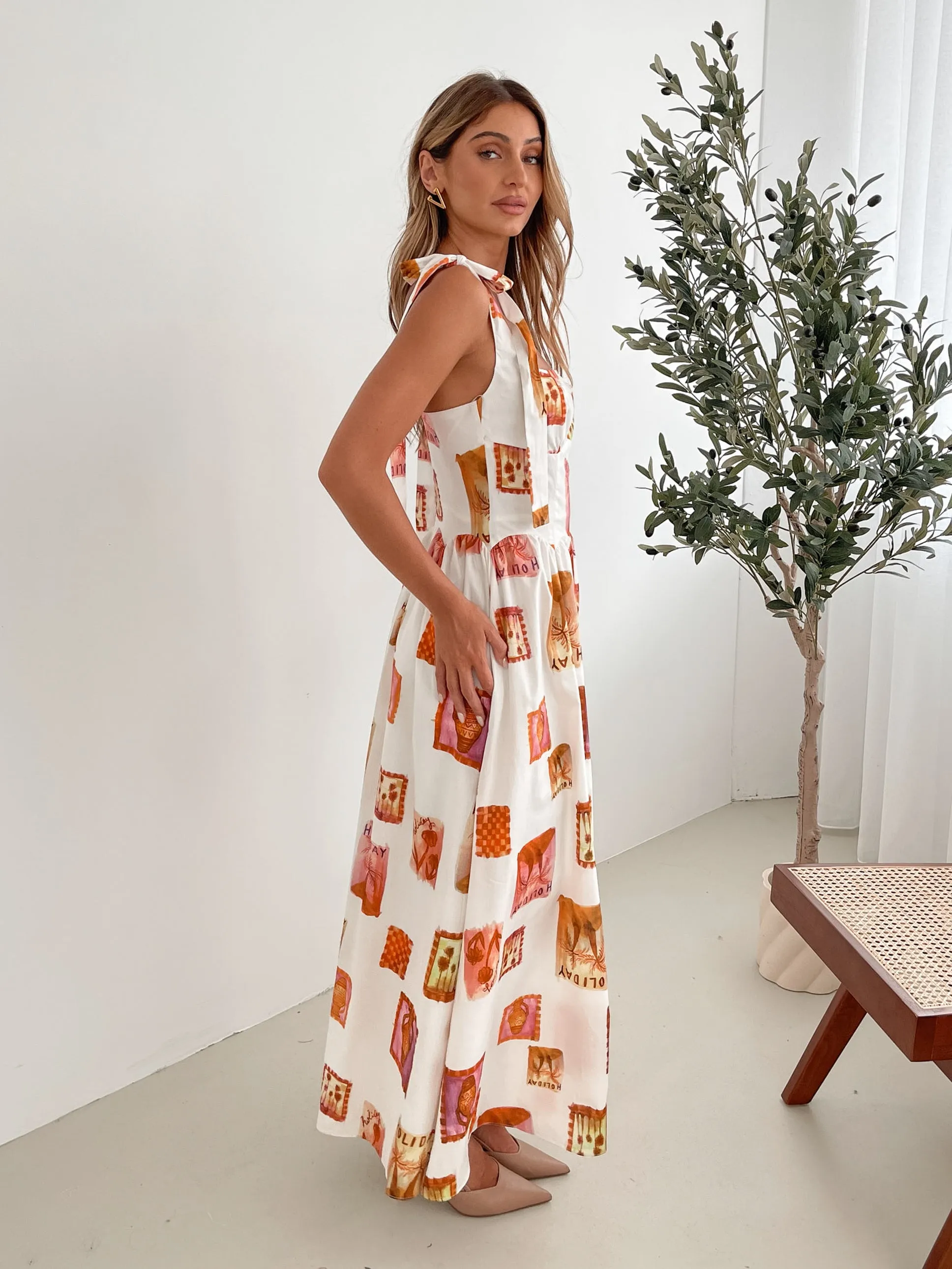 Miriah Dress - White Print