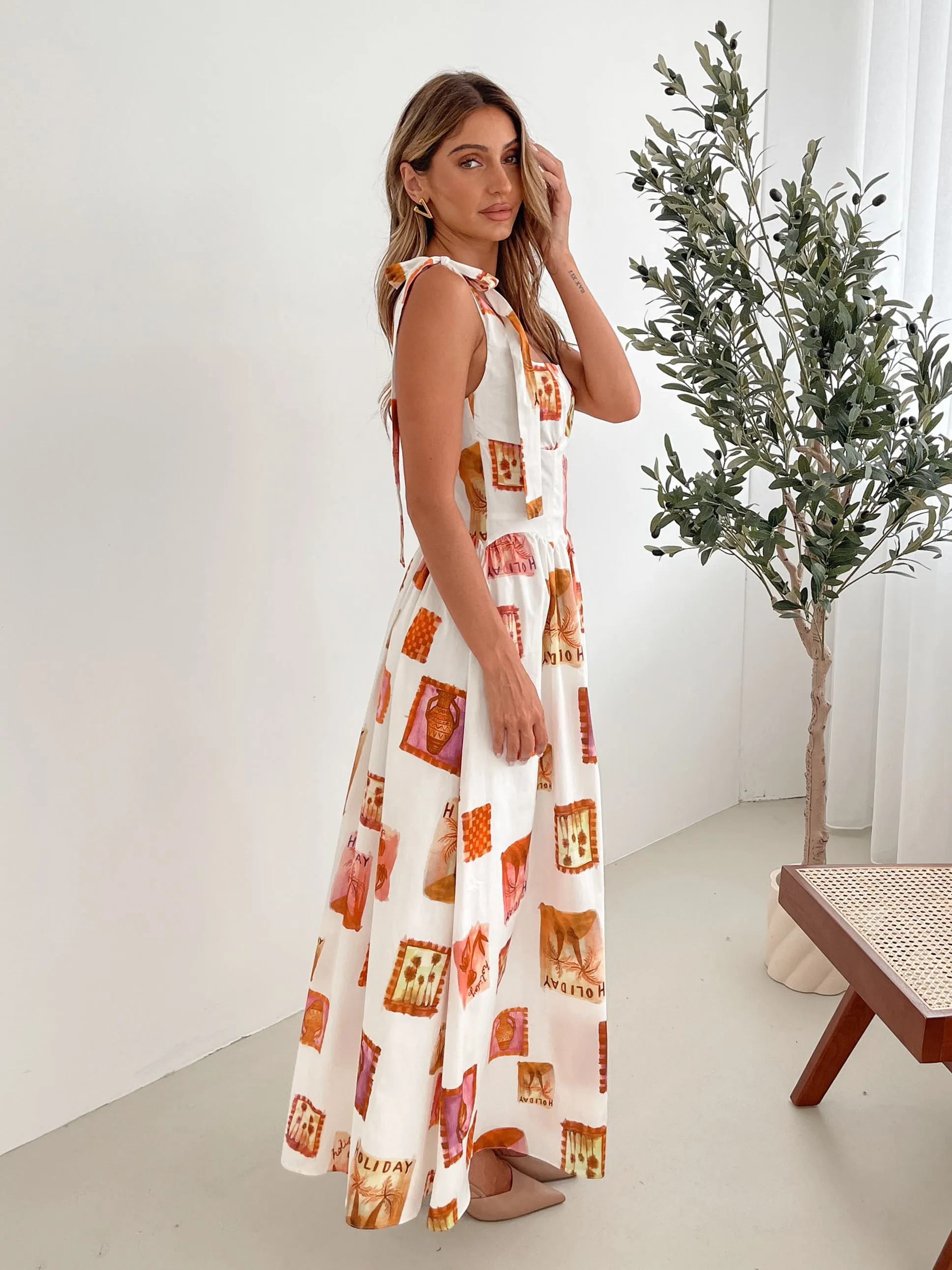 Miriah Dress - White Print