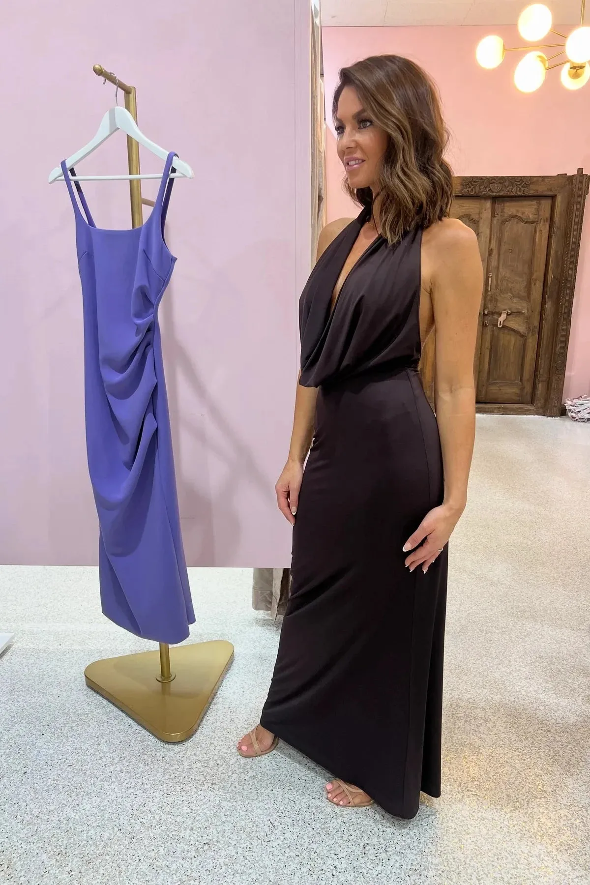 Nessie Cowl Neck Maxi Dress