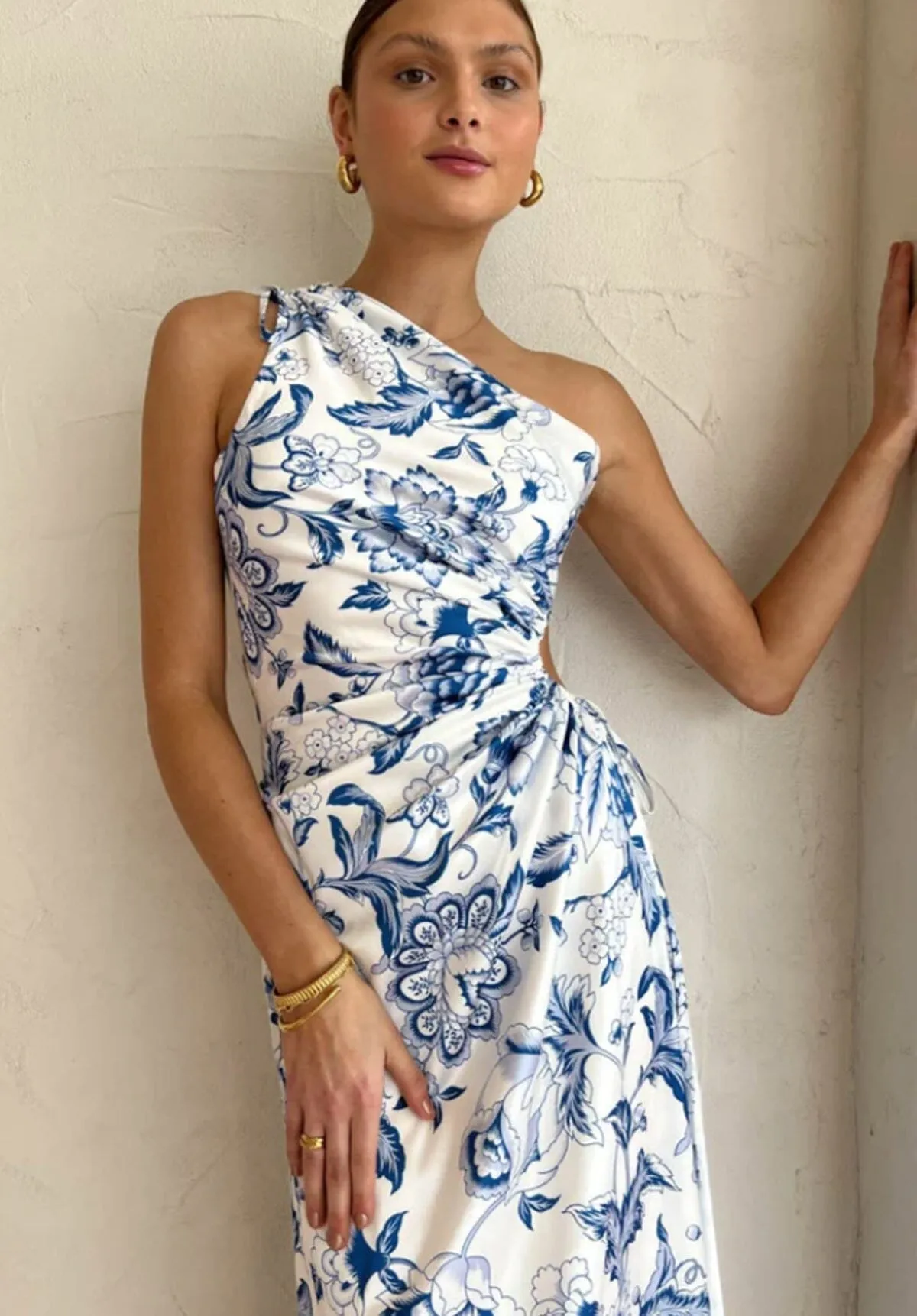 Nour Paisley Floral Dress - Blue Floral