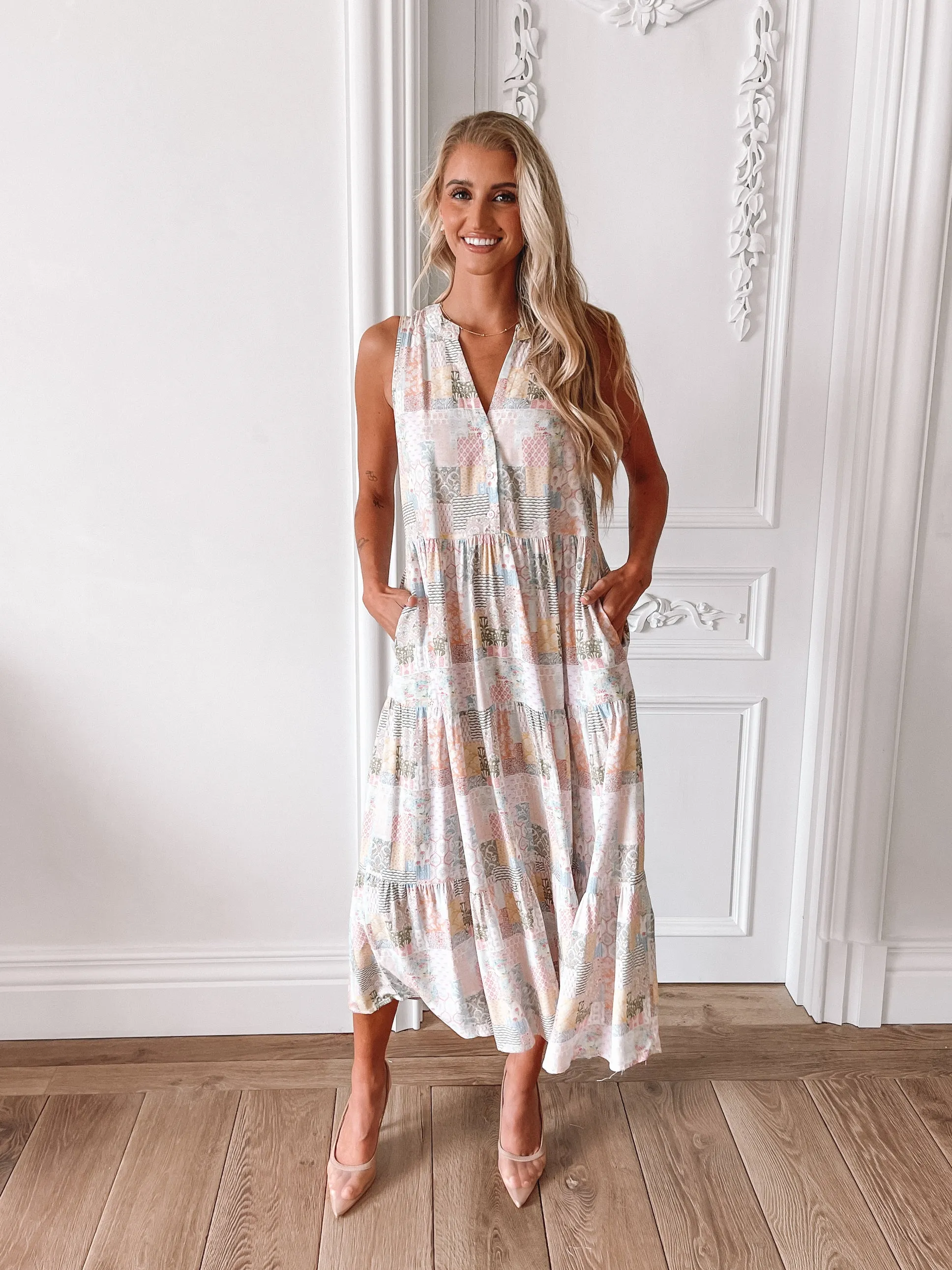 Nyxie Dress - Pink Print