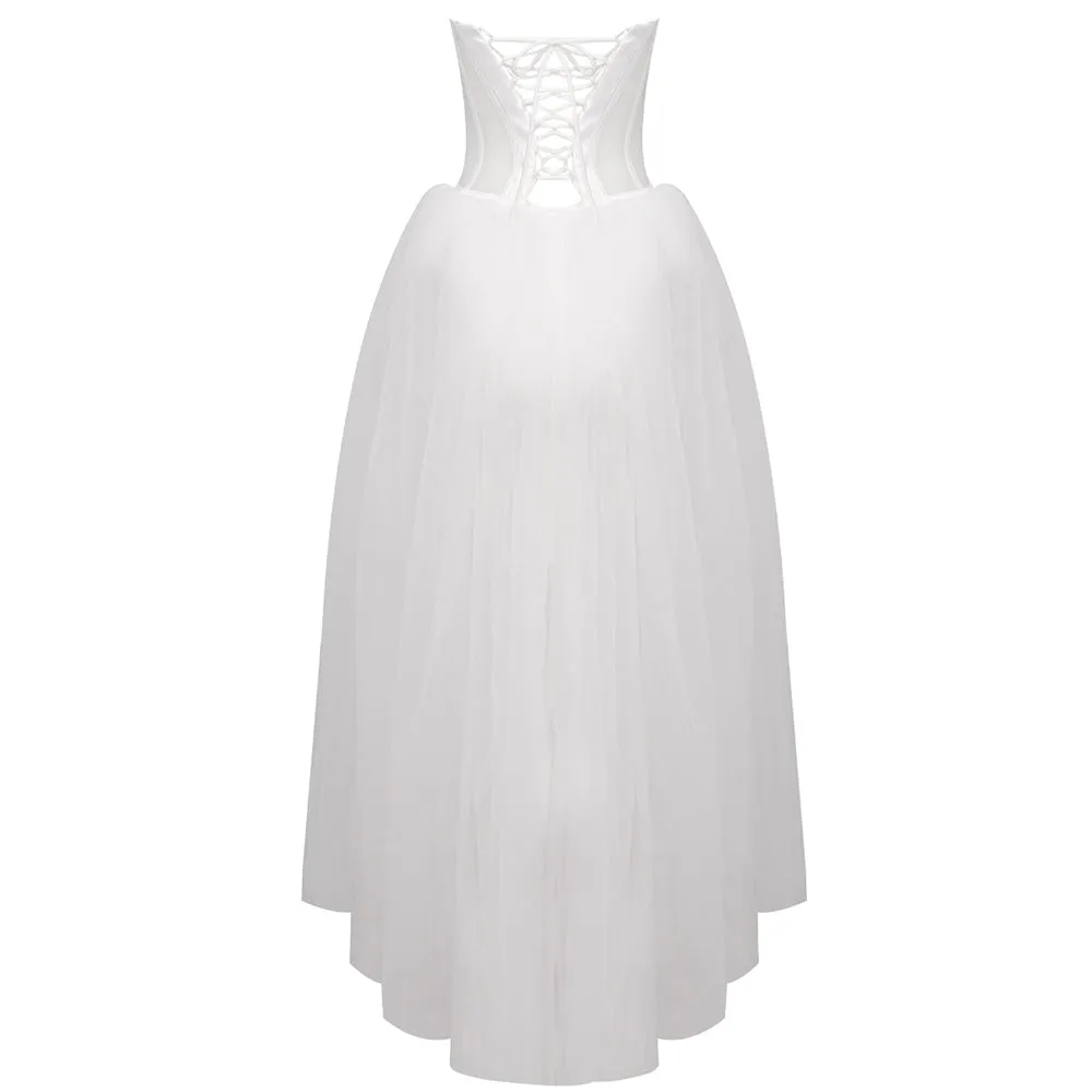 ODILE STRAPLESS GOWN IN WHITE Gloria Lanvin