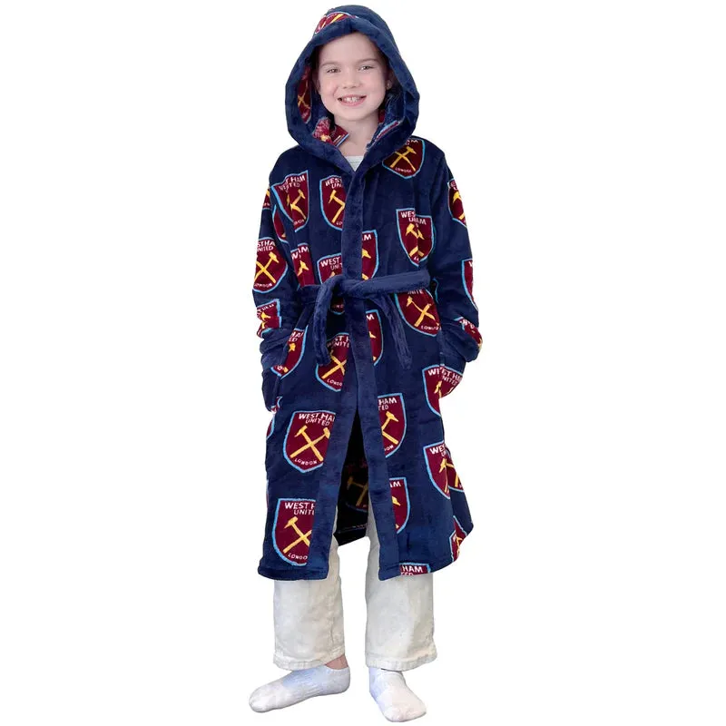 Official West Ham United FC Boys Dressing Gown