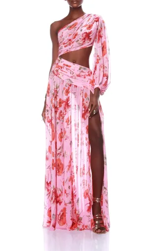 ONE-SHOULDER POPPY GOWN Gloria Lanvin