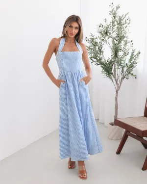 Phebe Dress - Blue Stripe
