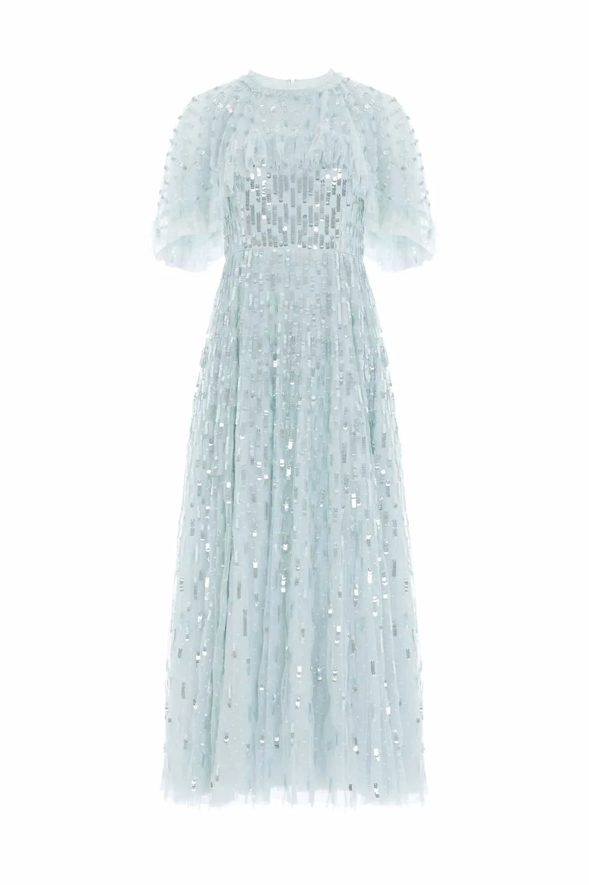 Premium Quality Sequin Dash Cape Ankle Gown NEEDLE THREAD  Almost Gone!