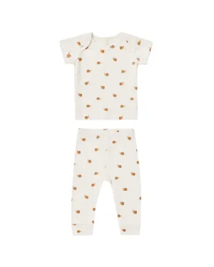 Quincy Mae Ribbed Short Sleeve Tee & Legging Set