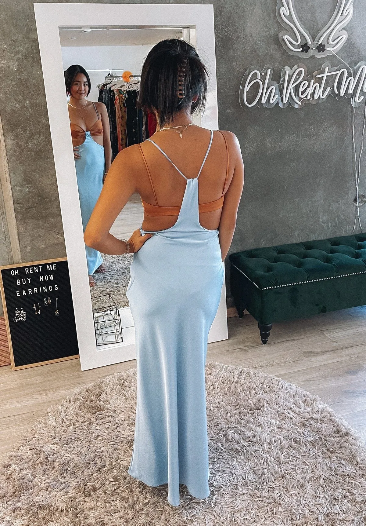 Raquel Cut Out Dress - Baby Blue