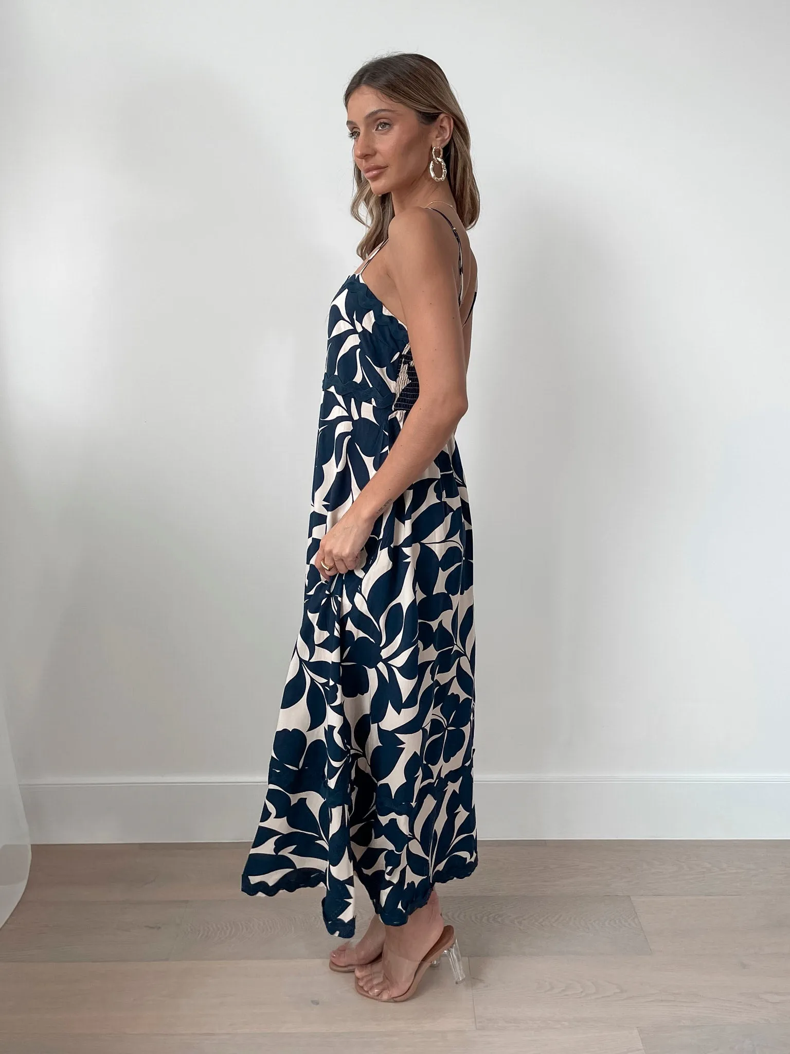 Raylan Dress - Navy Print