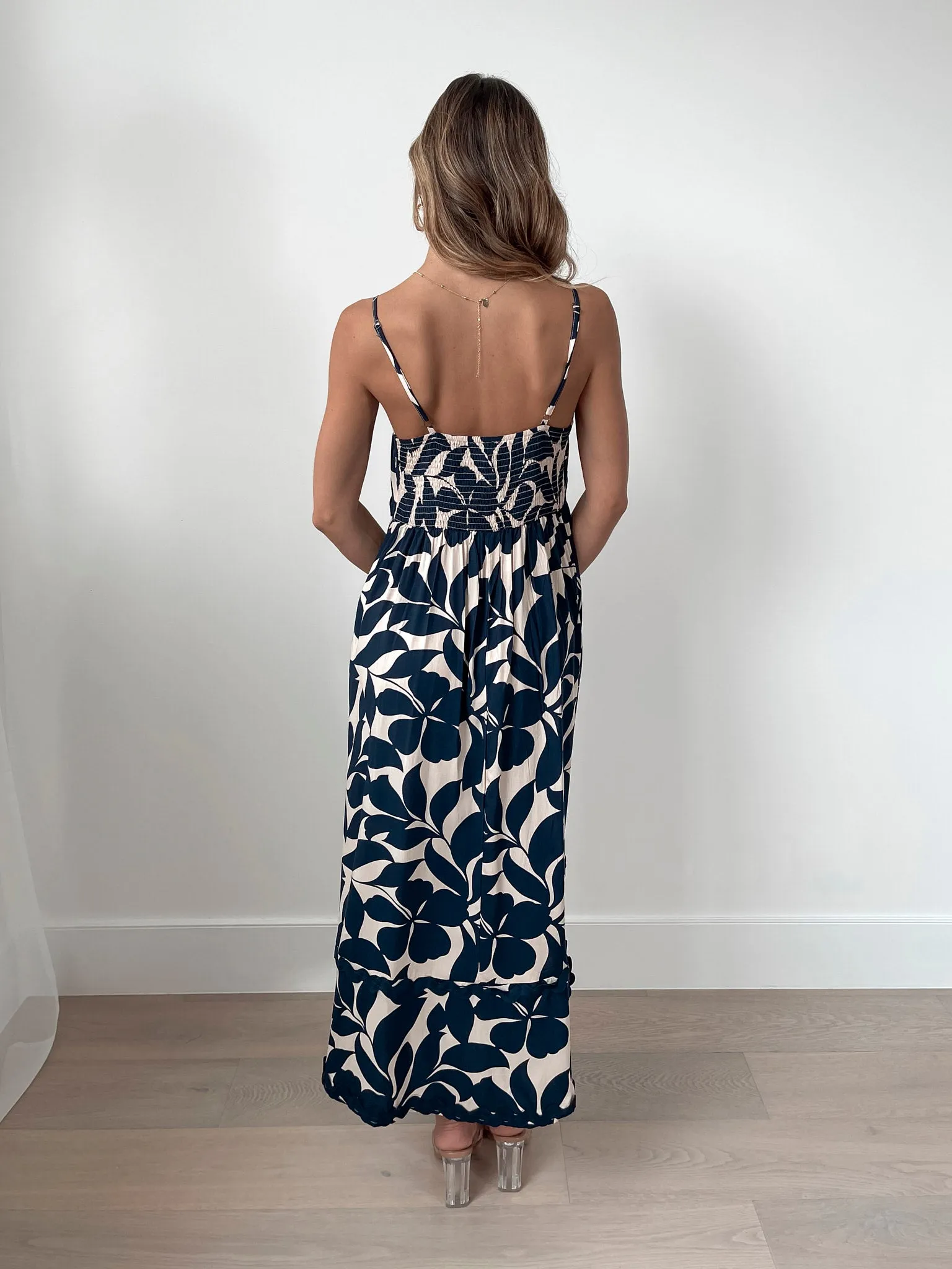 Raylan Dress - Navy Print