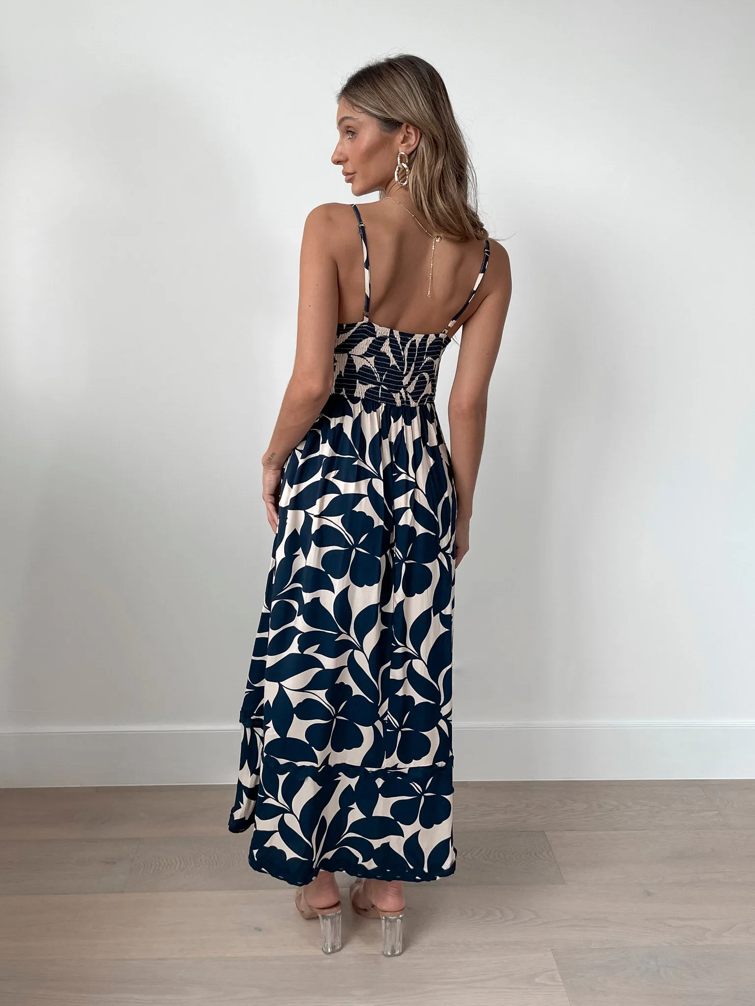 Raylan Dress - Navy Print