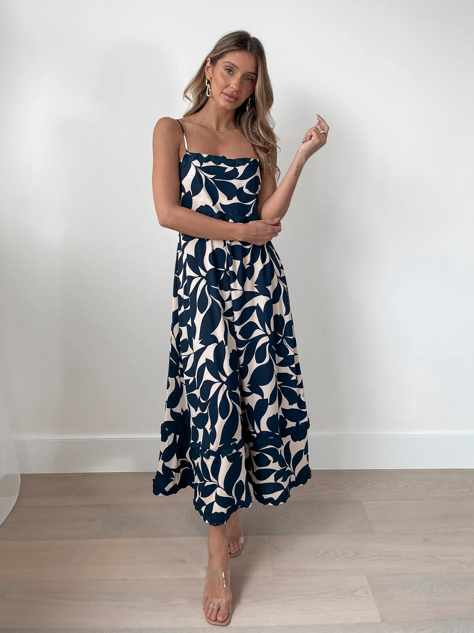 Raylan Dress - Navy Print