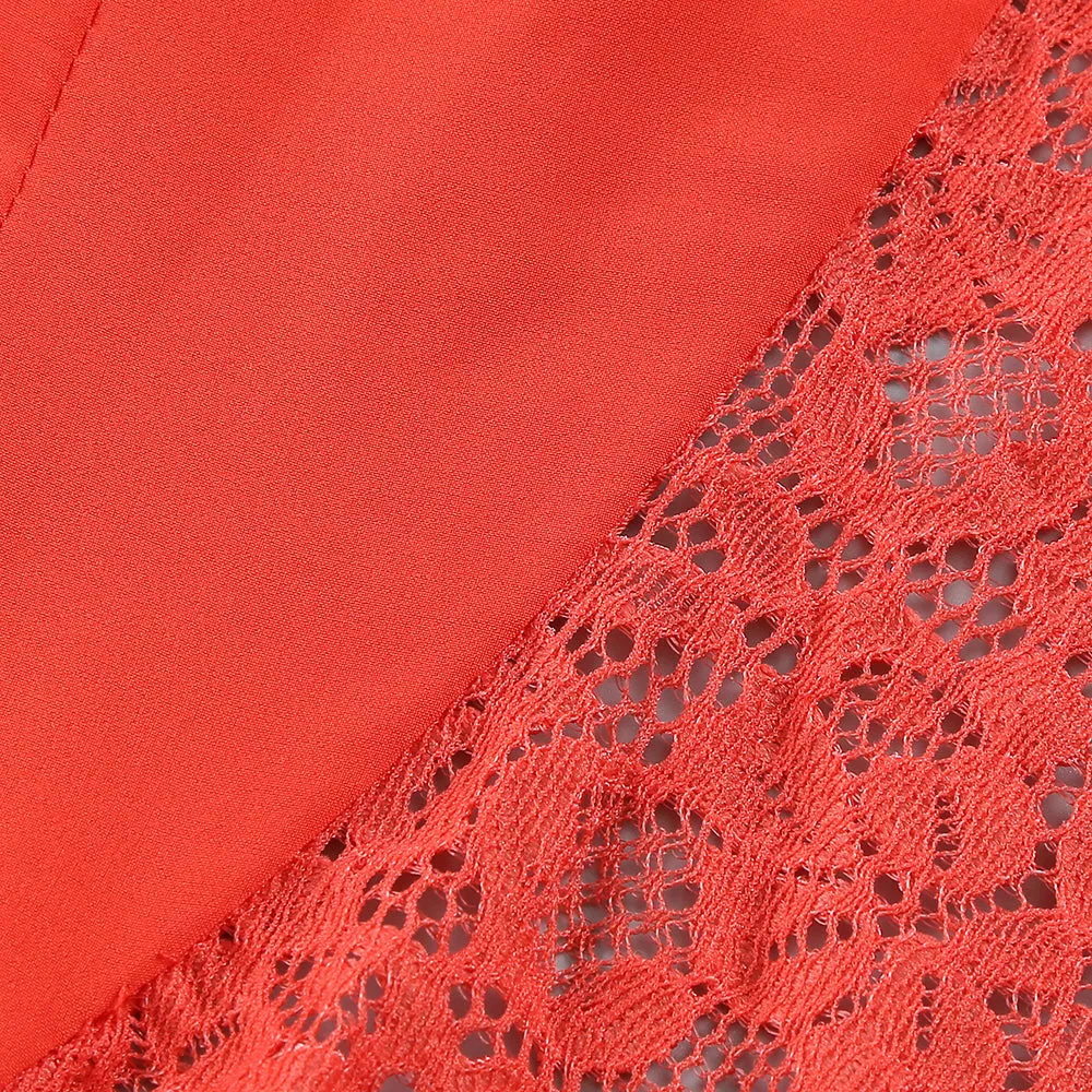 RED LACE SATIN CORSET DRESS Gloria Lanvin