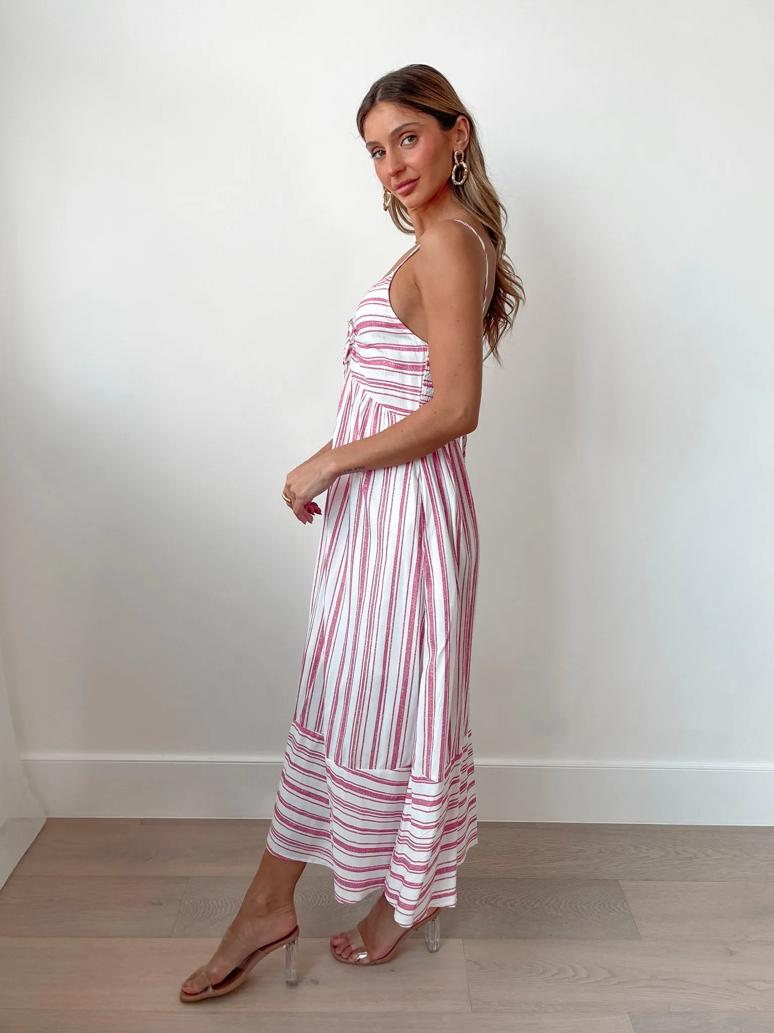 Riva Dress - Red Stripe