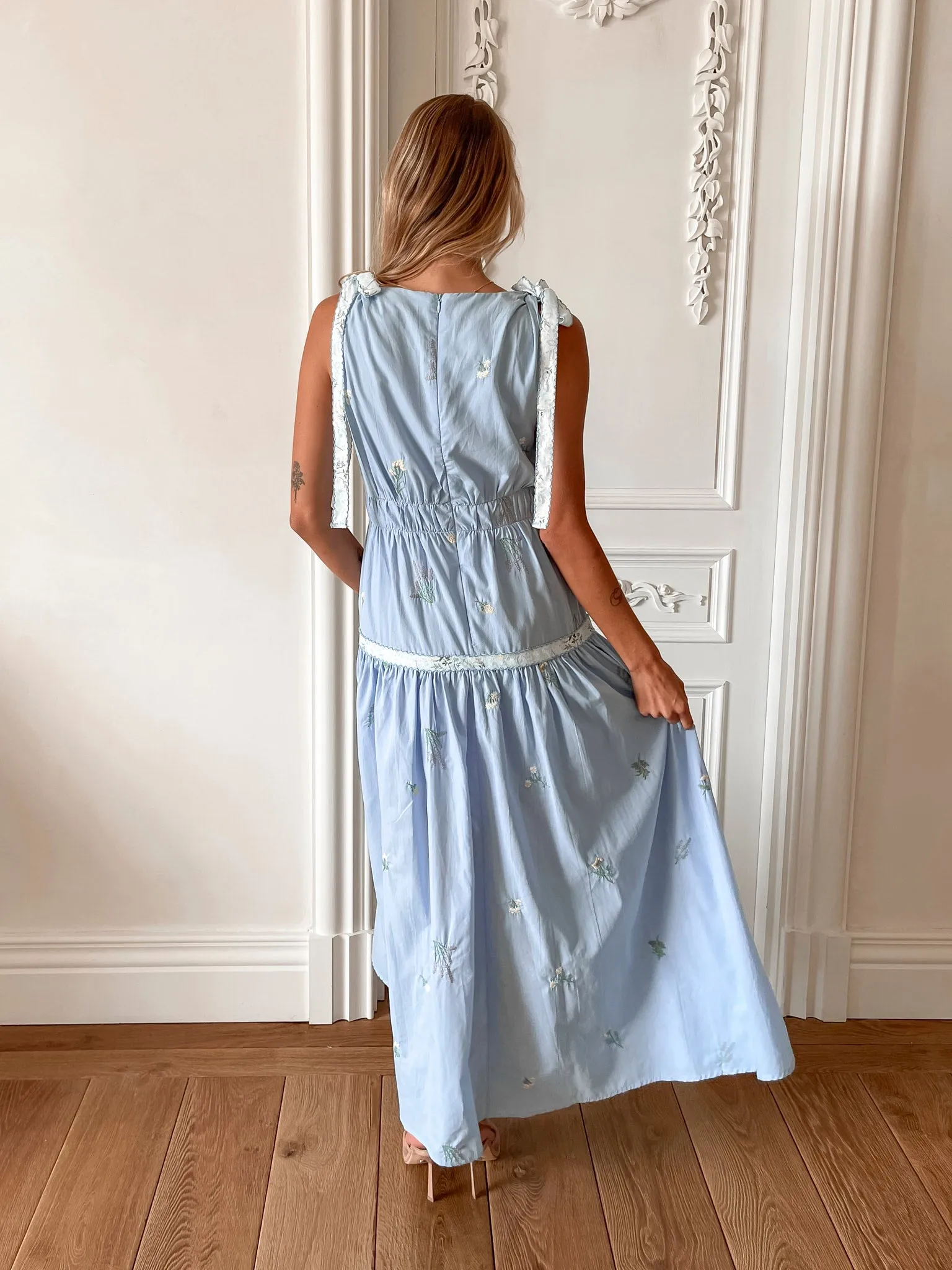 Roslyn Dress - Blue Floral