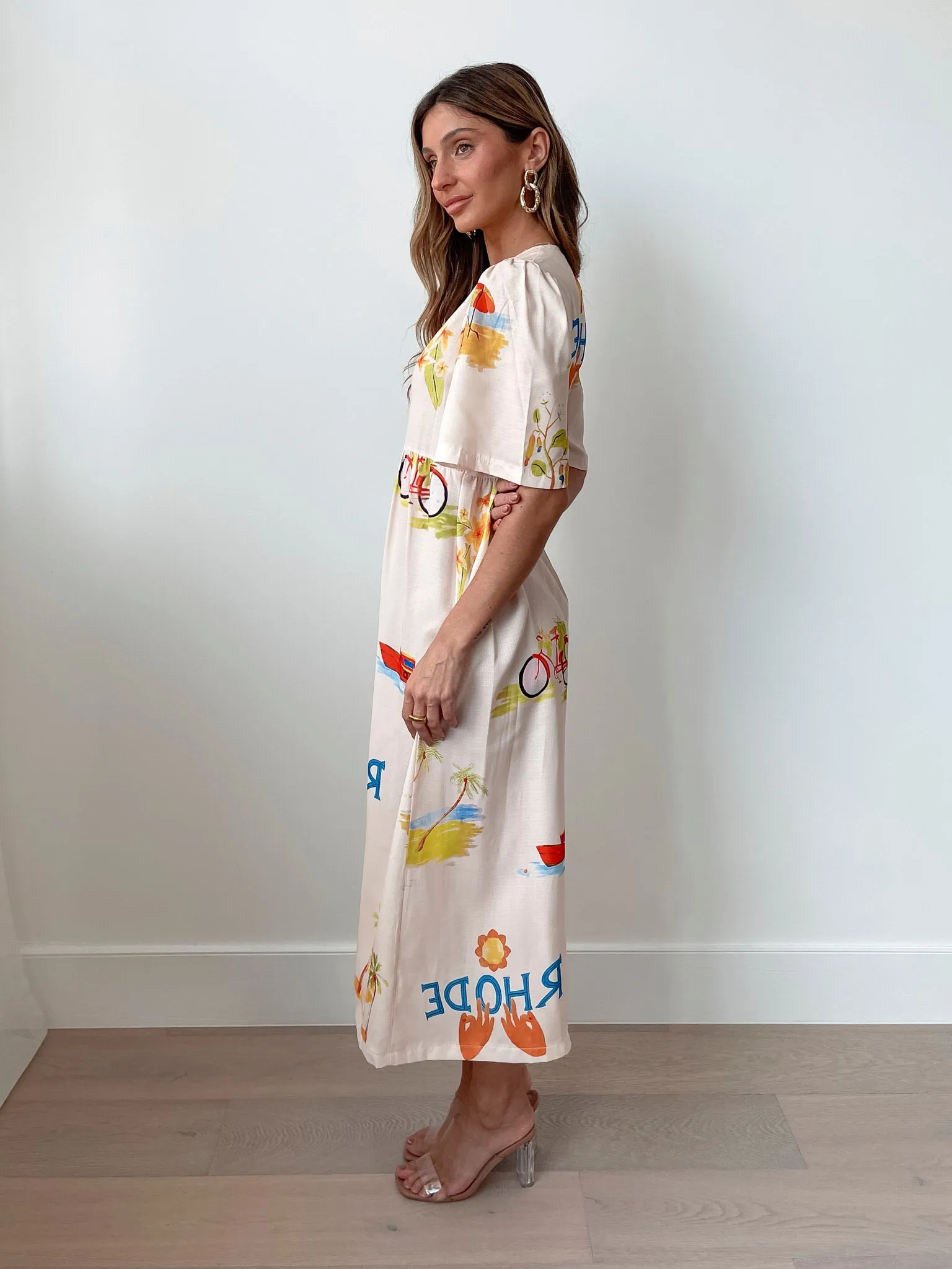 Rozellia Dress - Cream Print