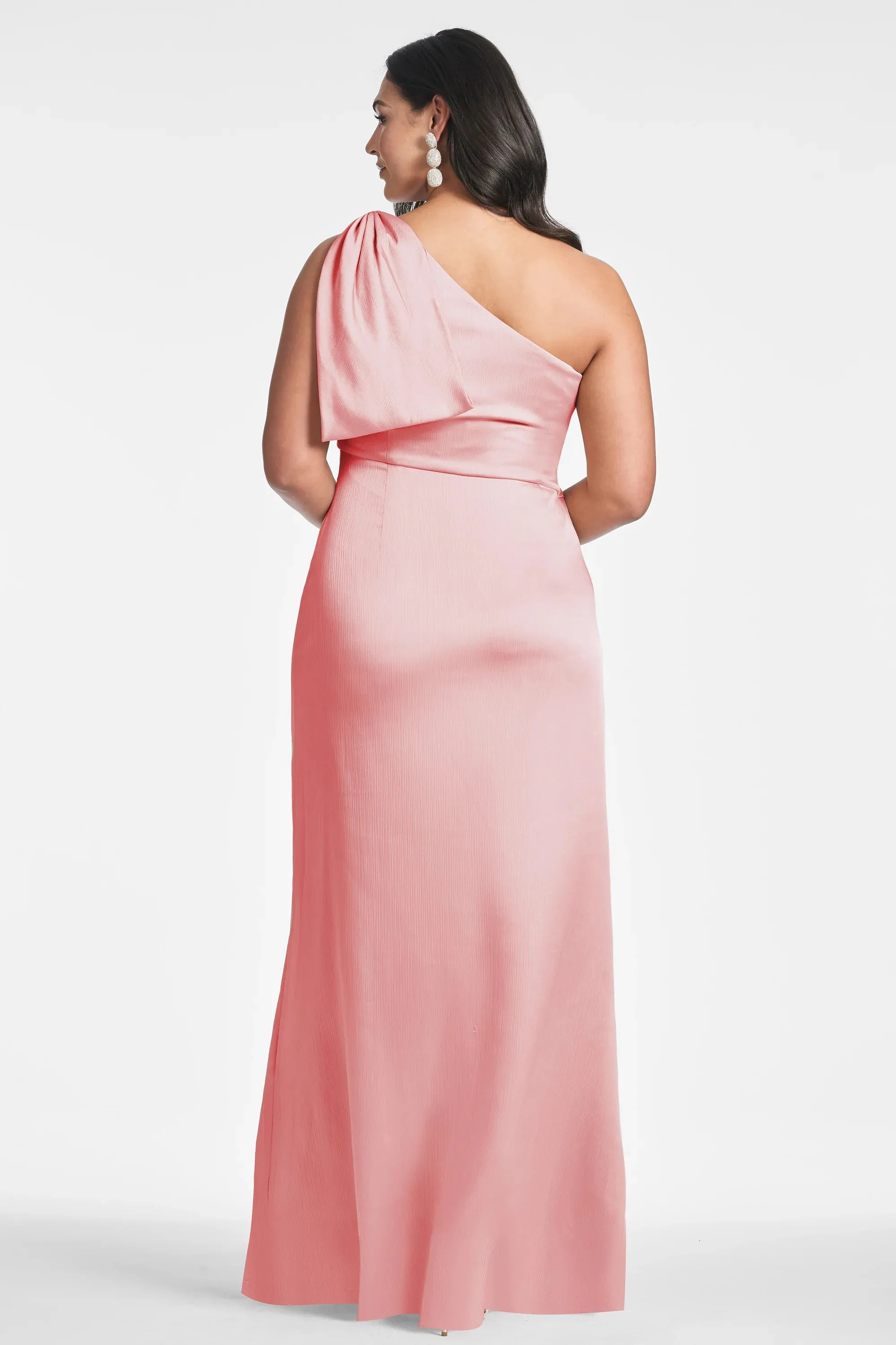 Sachin & Babi "Chelsea" One Shoulder Bow Gown