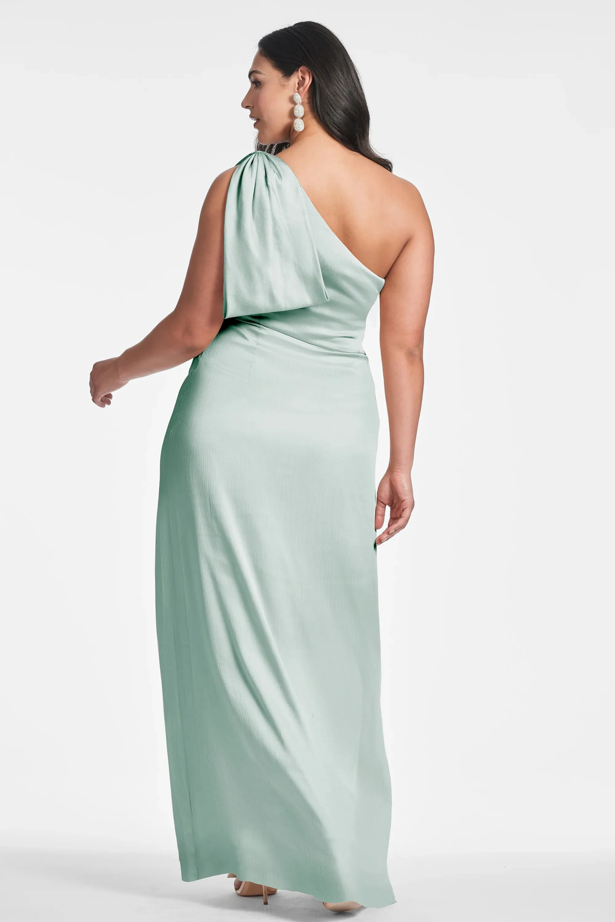 Sachin & Babi "Chelsea" One Shoulder Bow Gown