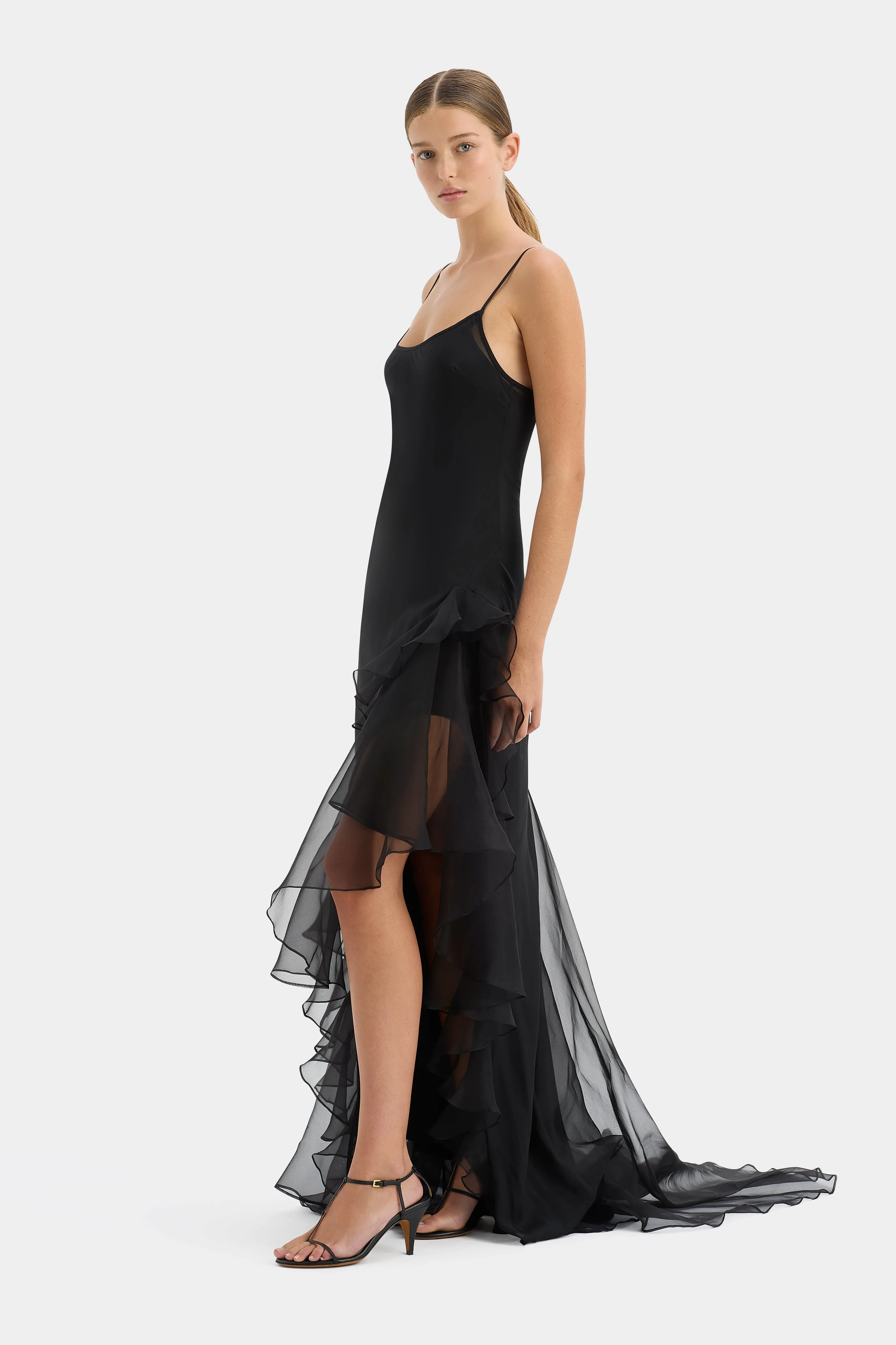 Sage Flounce Gown SIR