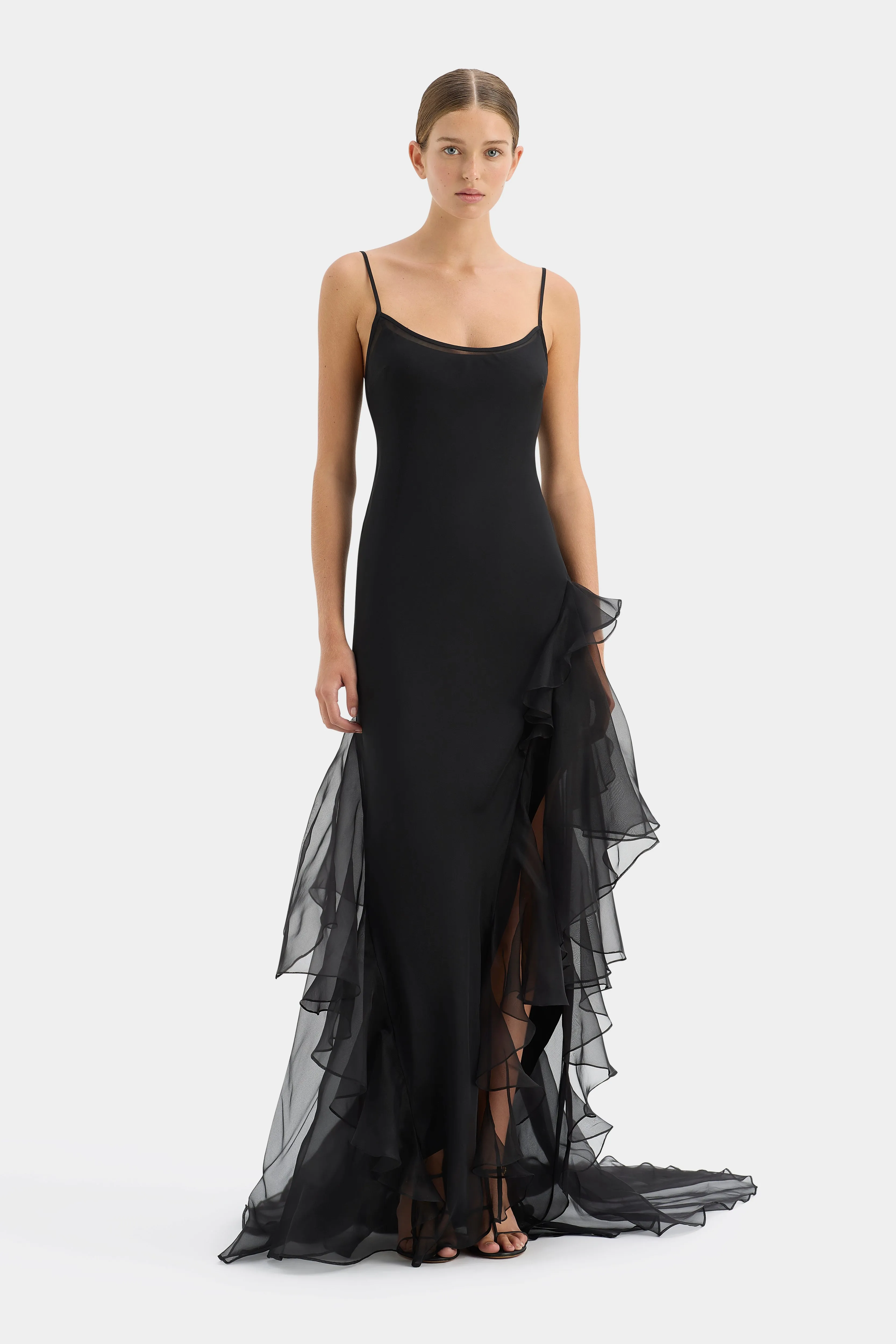 Sage Flounce Gown SIR