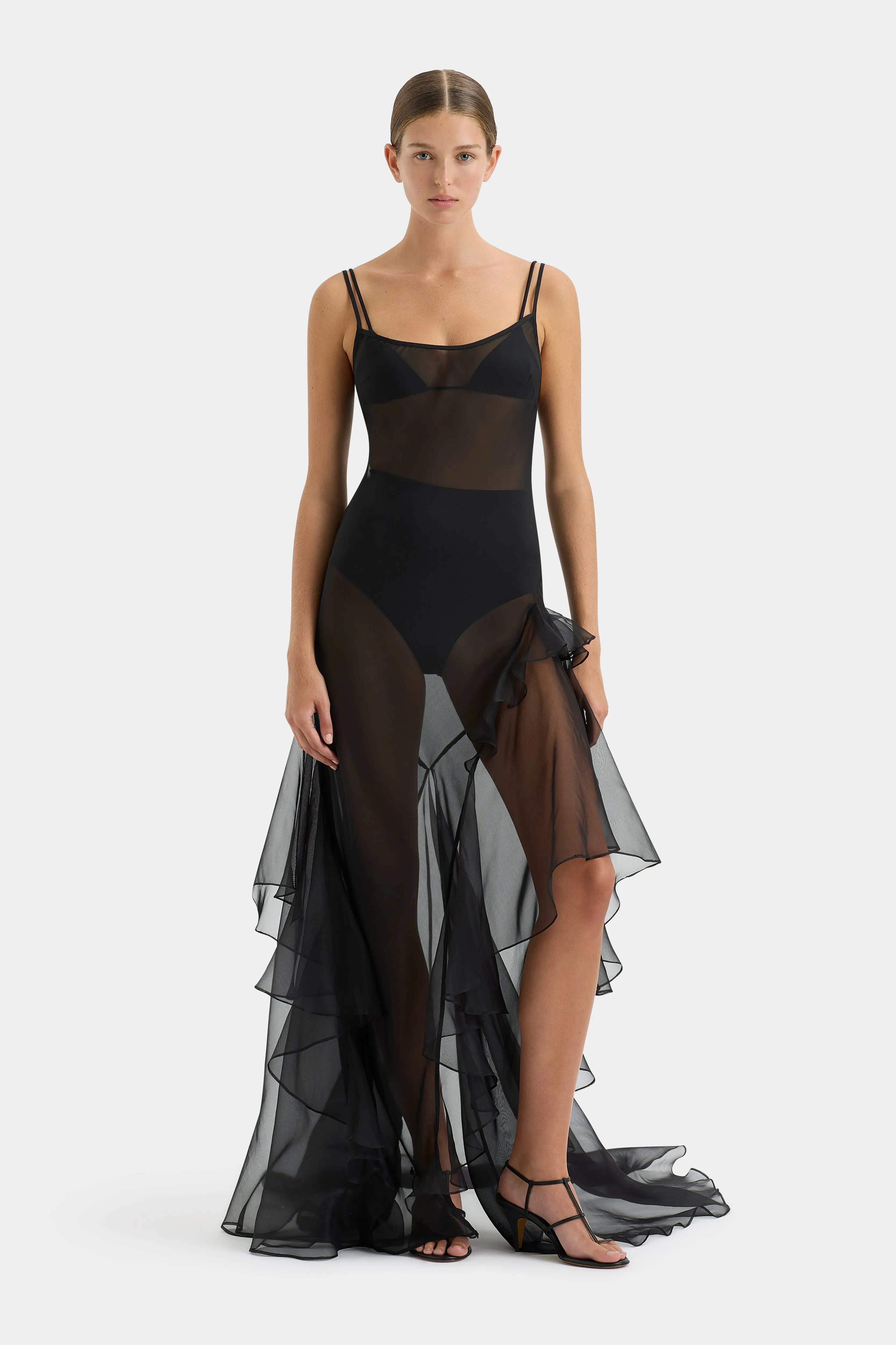 Sage Flounce Gown SIR