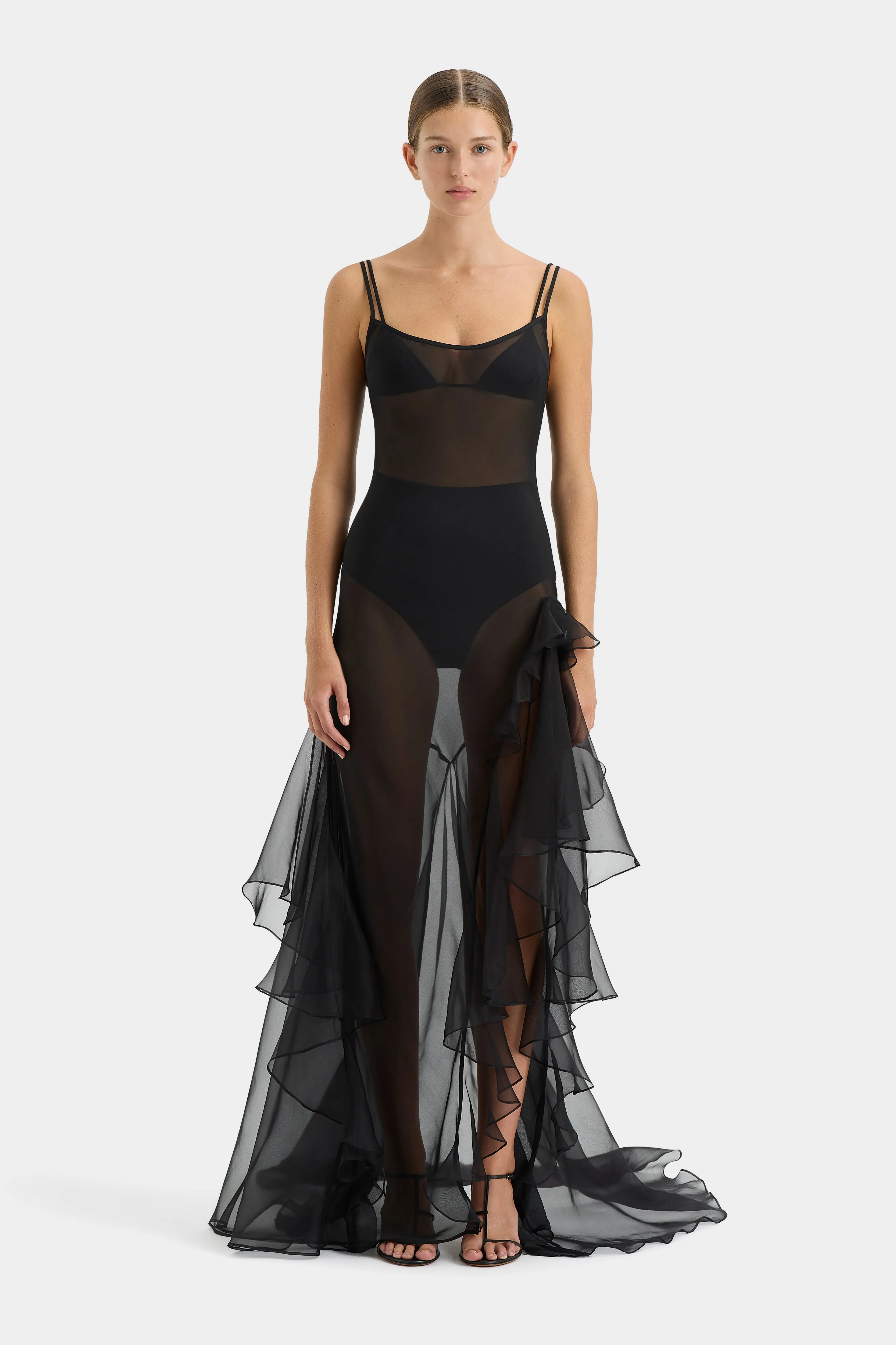 Sage Flounce Gown SIR