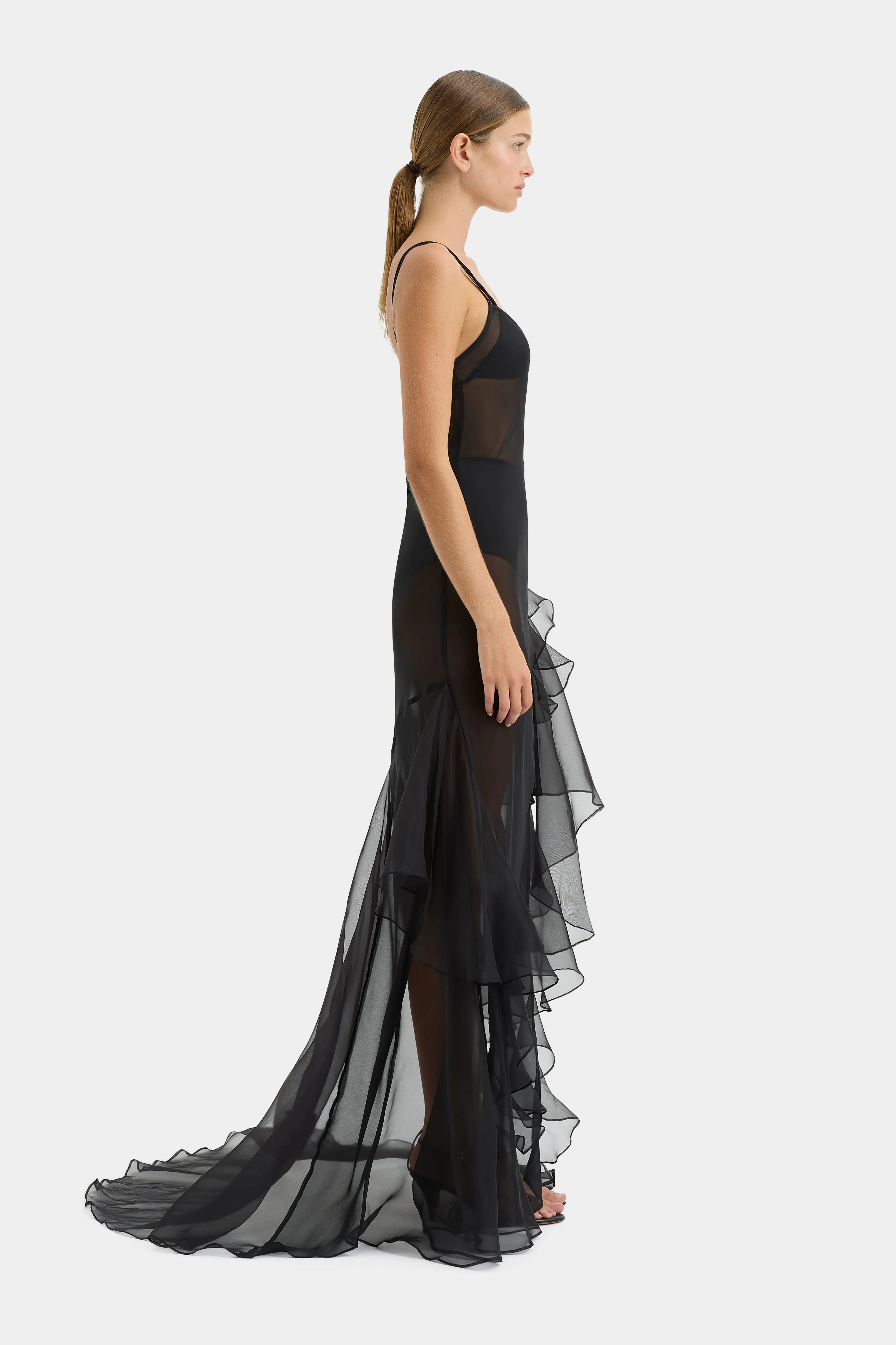 Sage Flounce Gown SIR