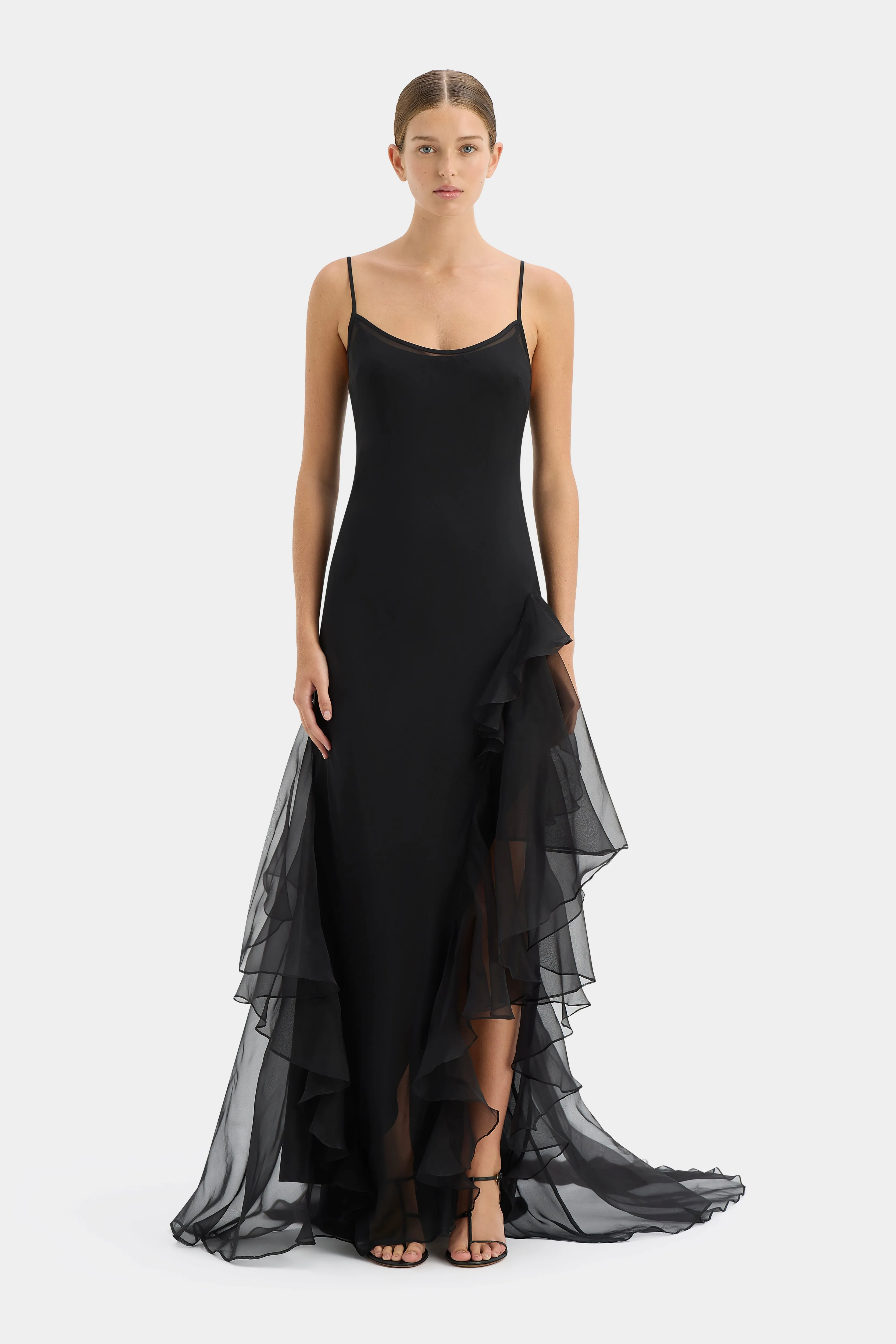 Sage Flounce Gown SIR