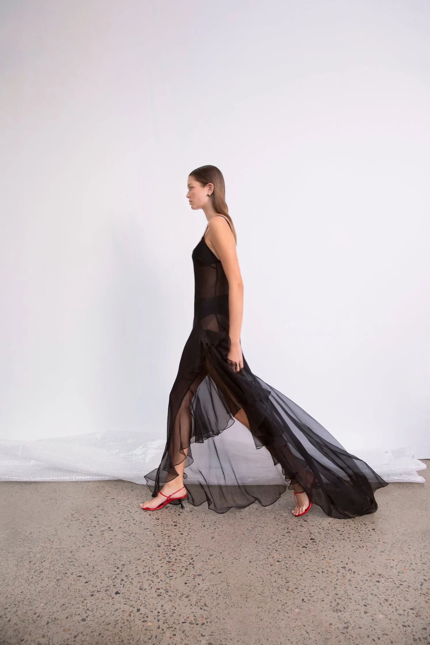 Sage Flounce Gown SIR