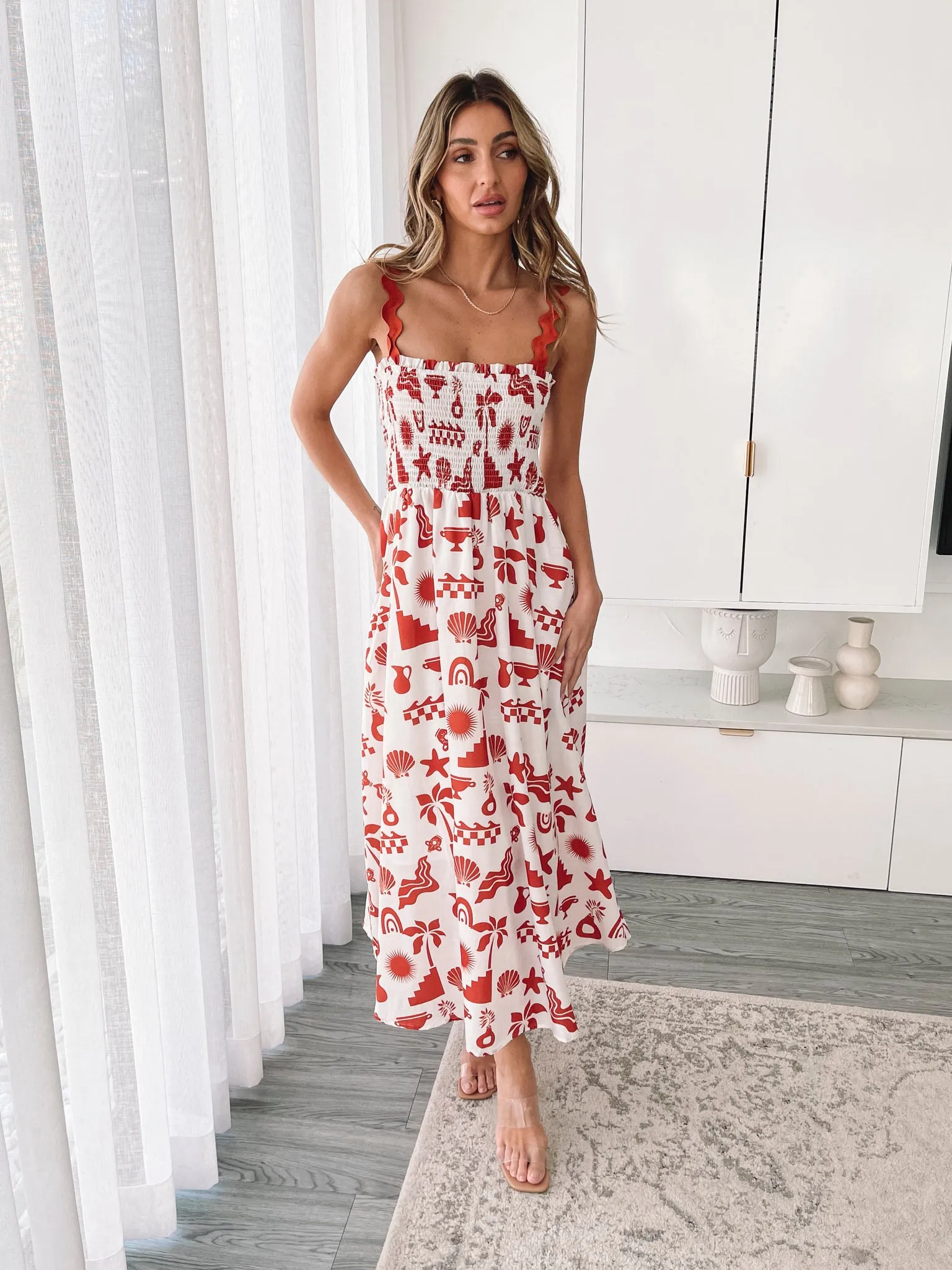 Salika Dress - White Print