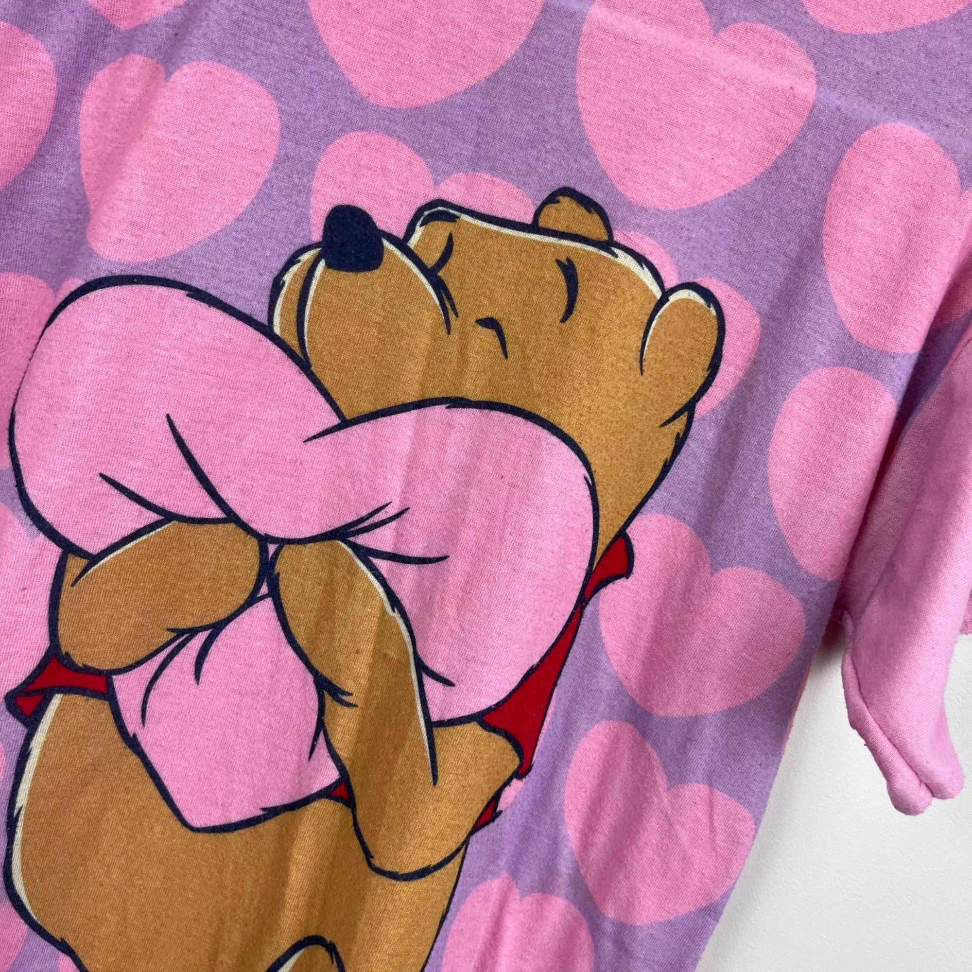 Selling Fast Vintage Winnie the Pooh Pink Heart Nightgown  Limited Stock!
