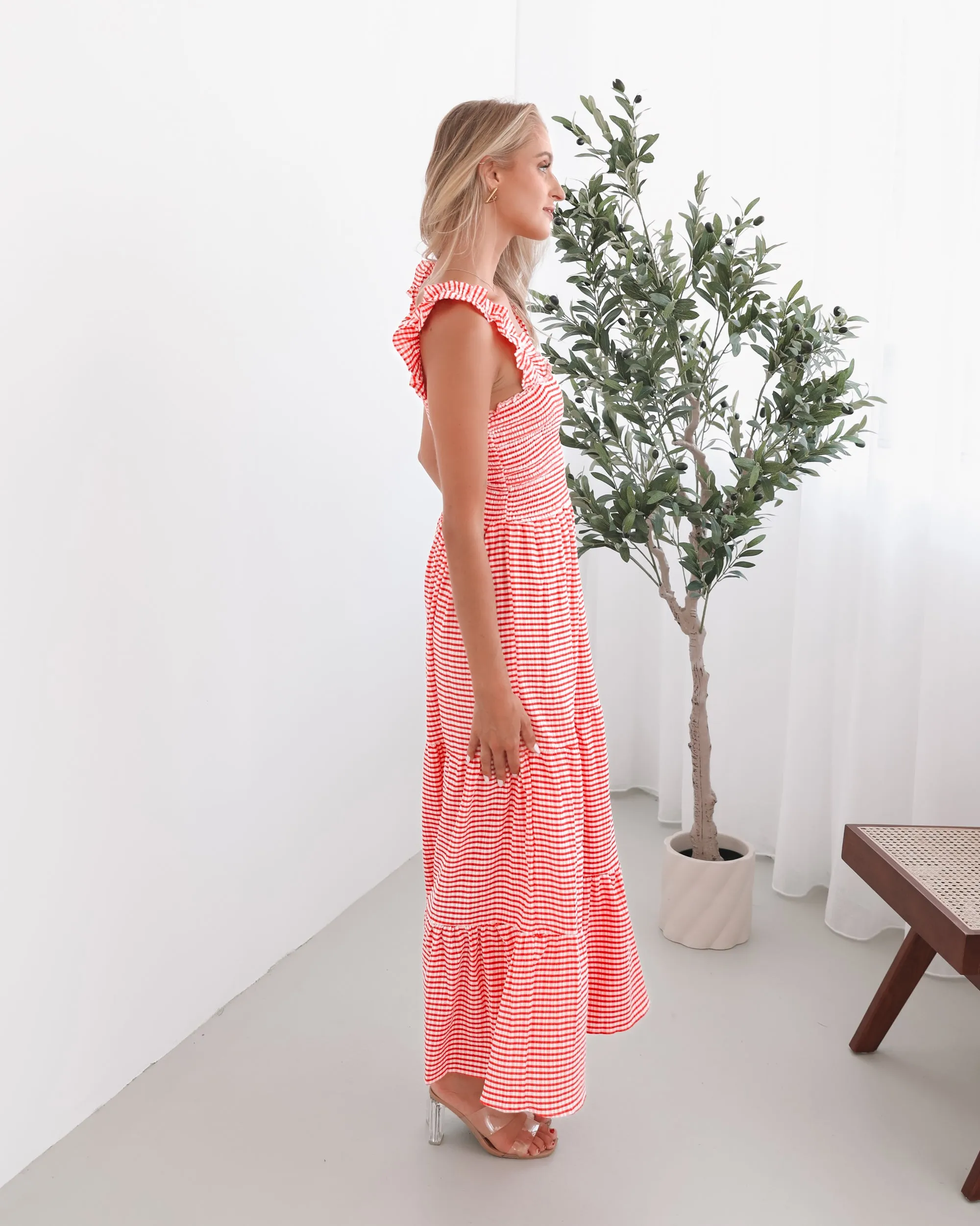 Sentosa Dress - Red Stripe