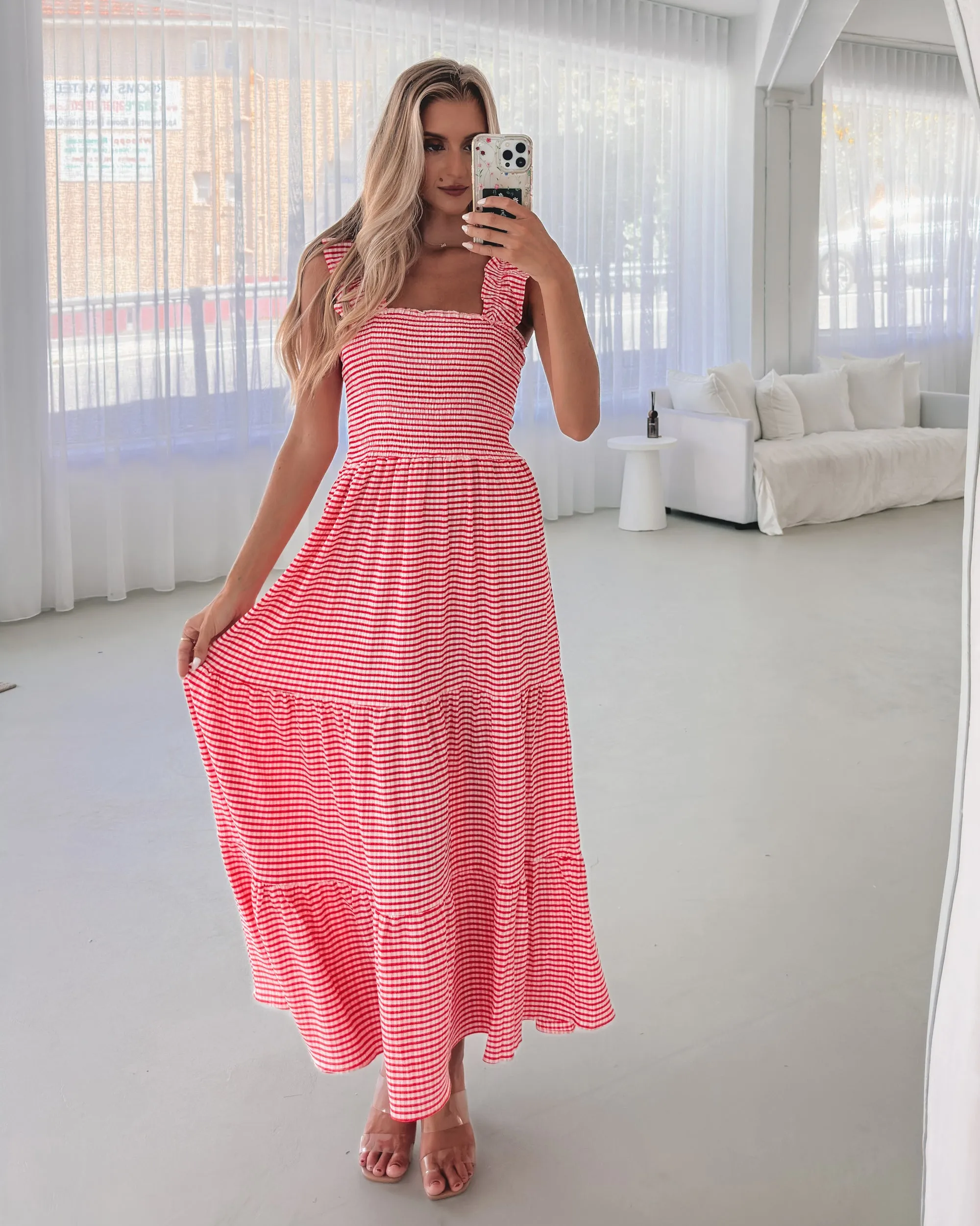 Sentosa Dress - Red Stripe