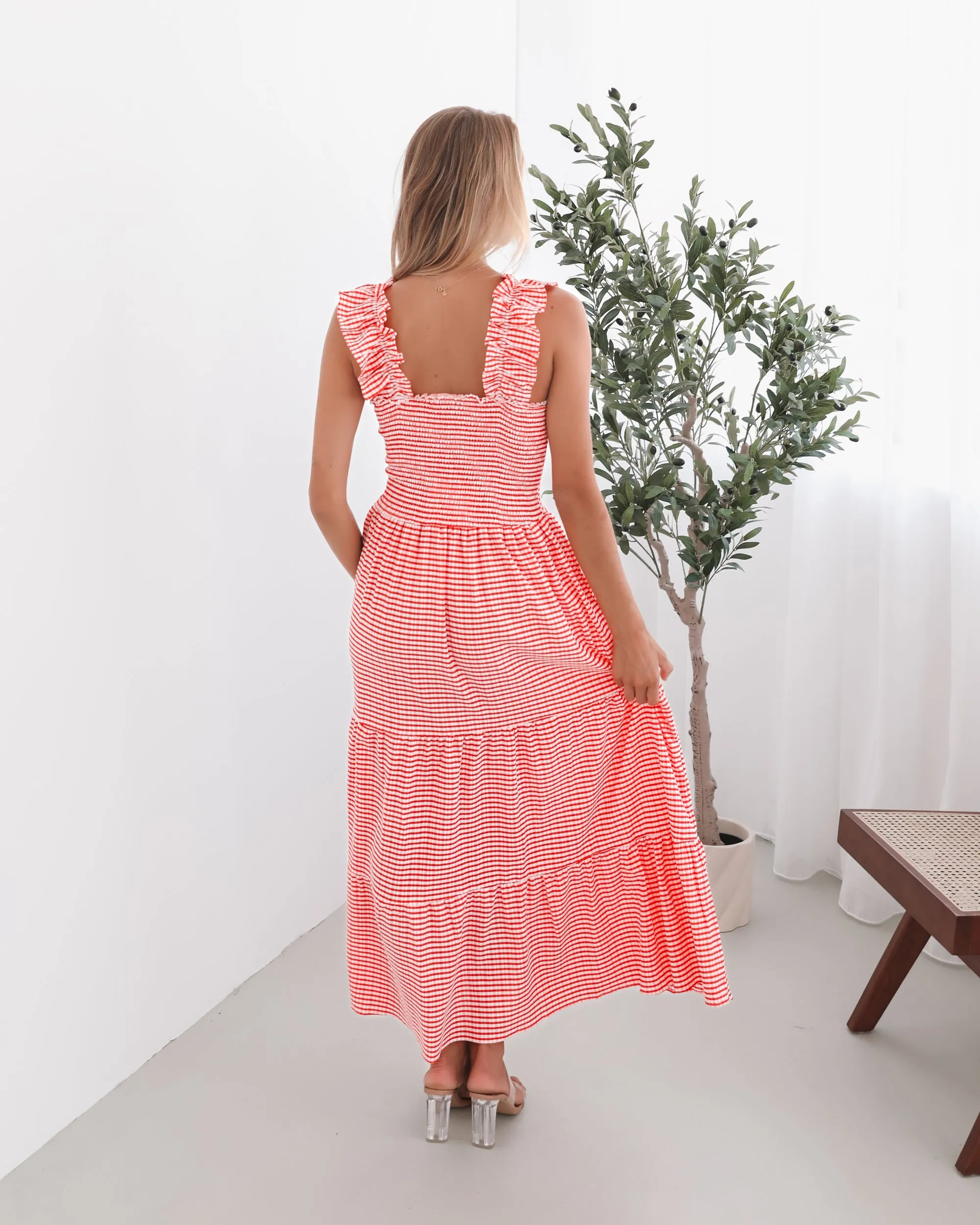 Sentosa Dress - Red Stripe