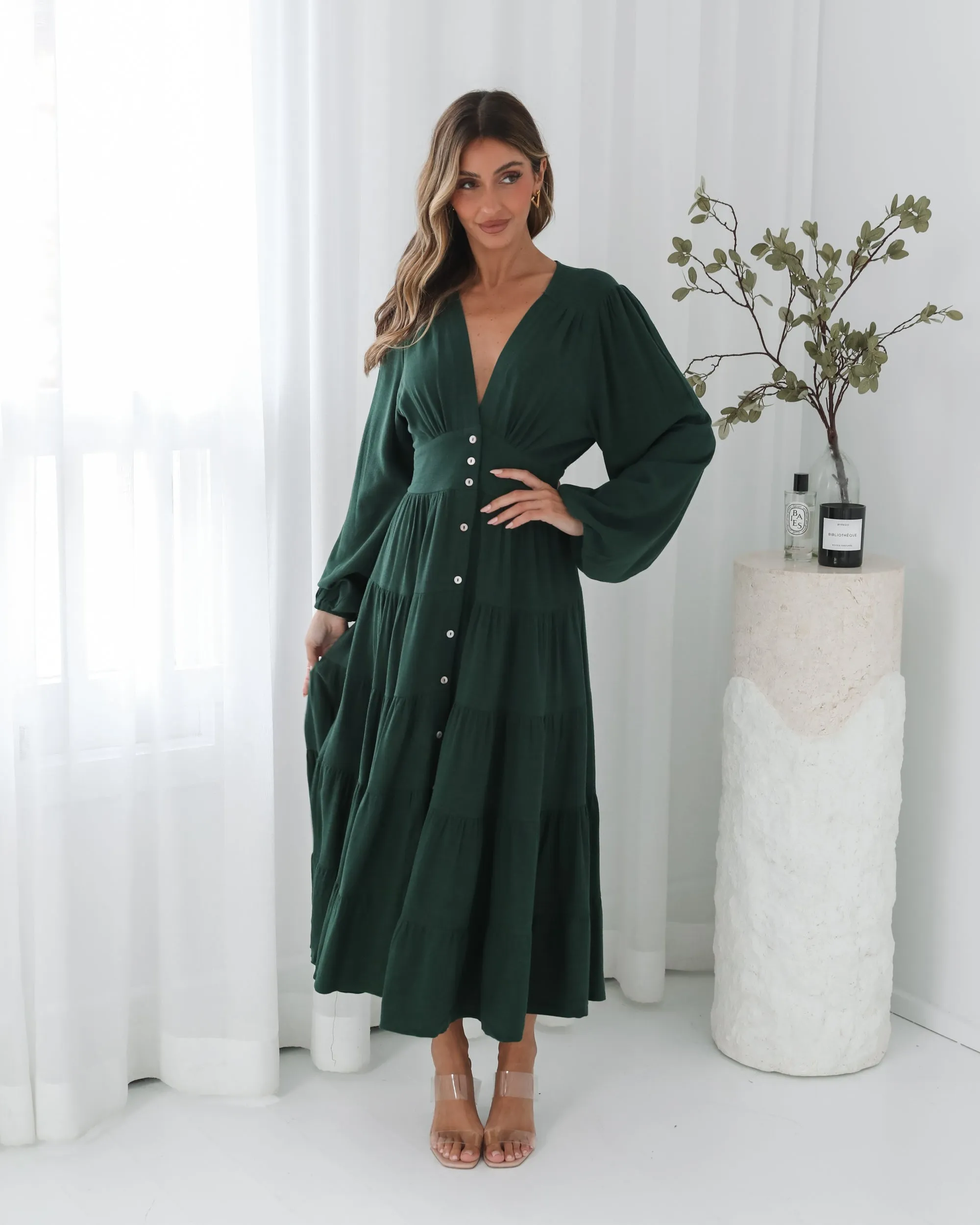 Sharina Dress - Emerald