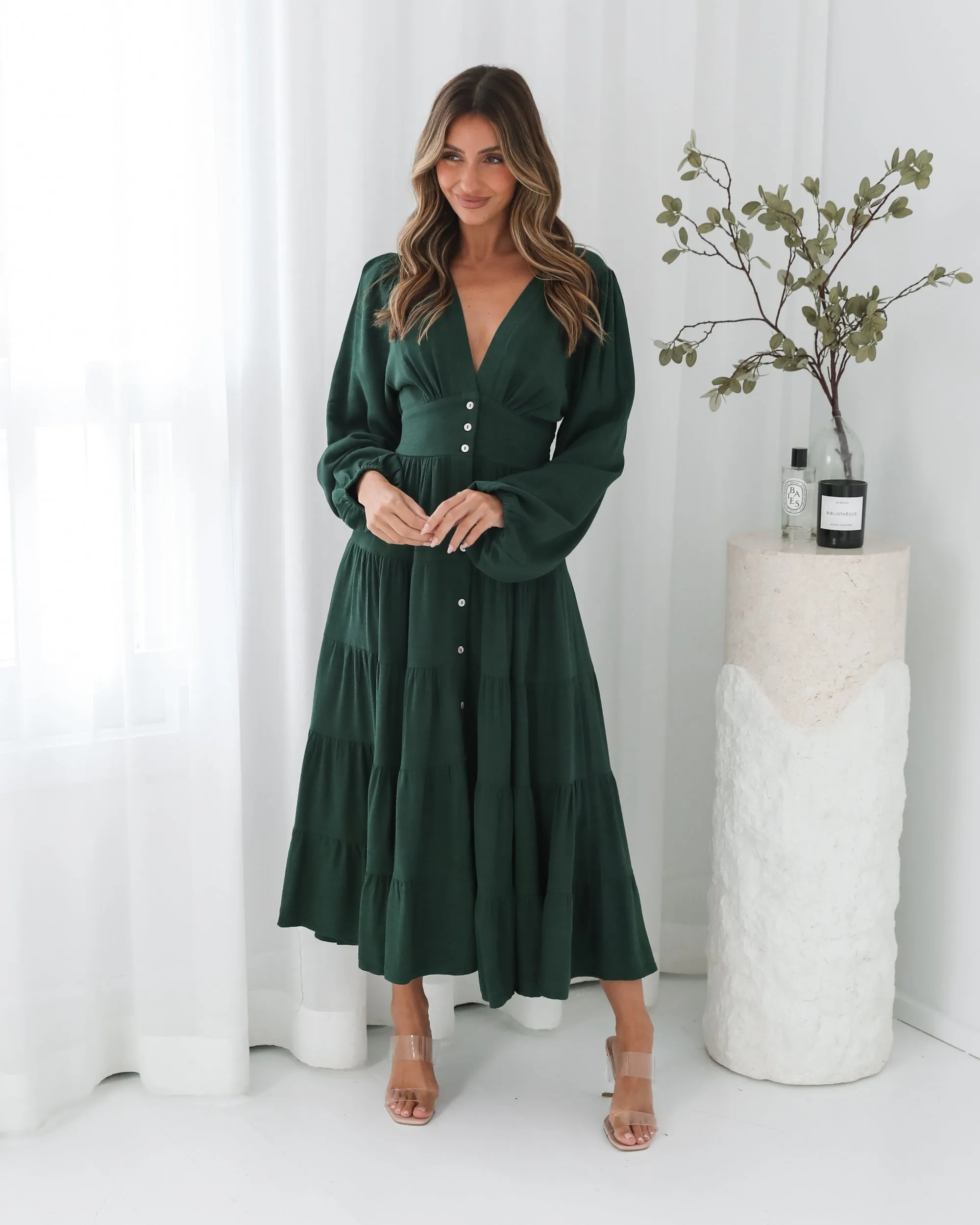 Sharina Dress - Emerald