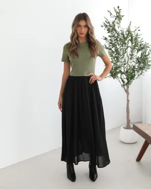 Shemeka Dress - Khaki Black