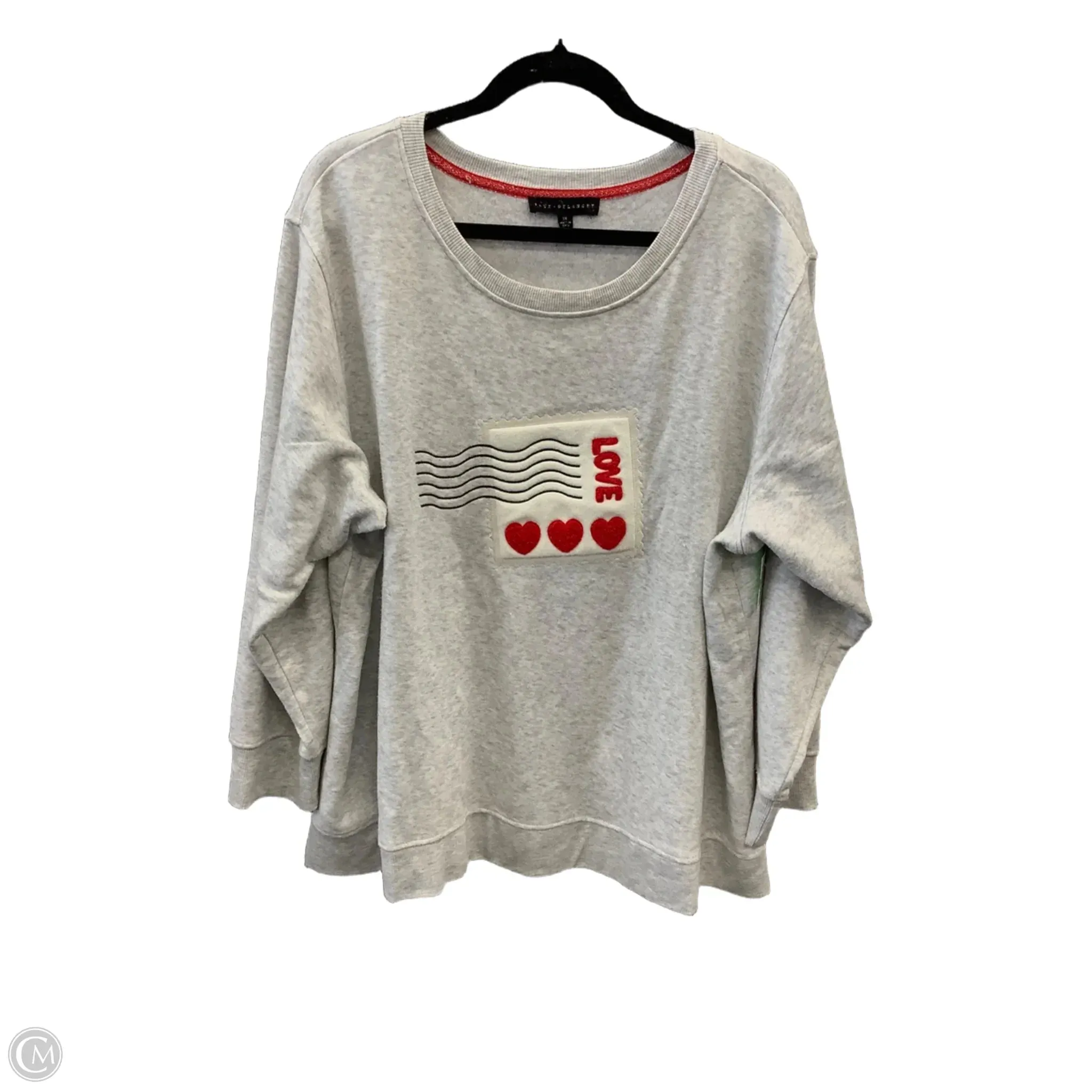 Sweater By Jane And Delancey In Grey, Size: 2x