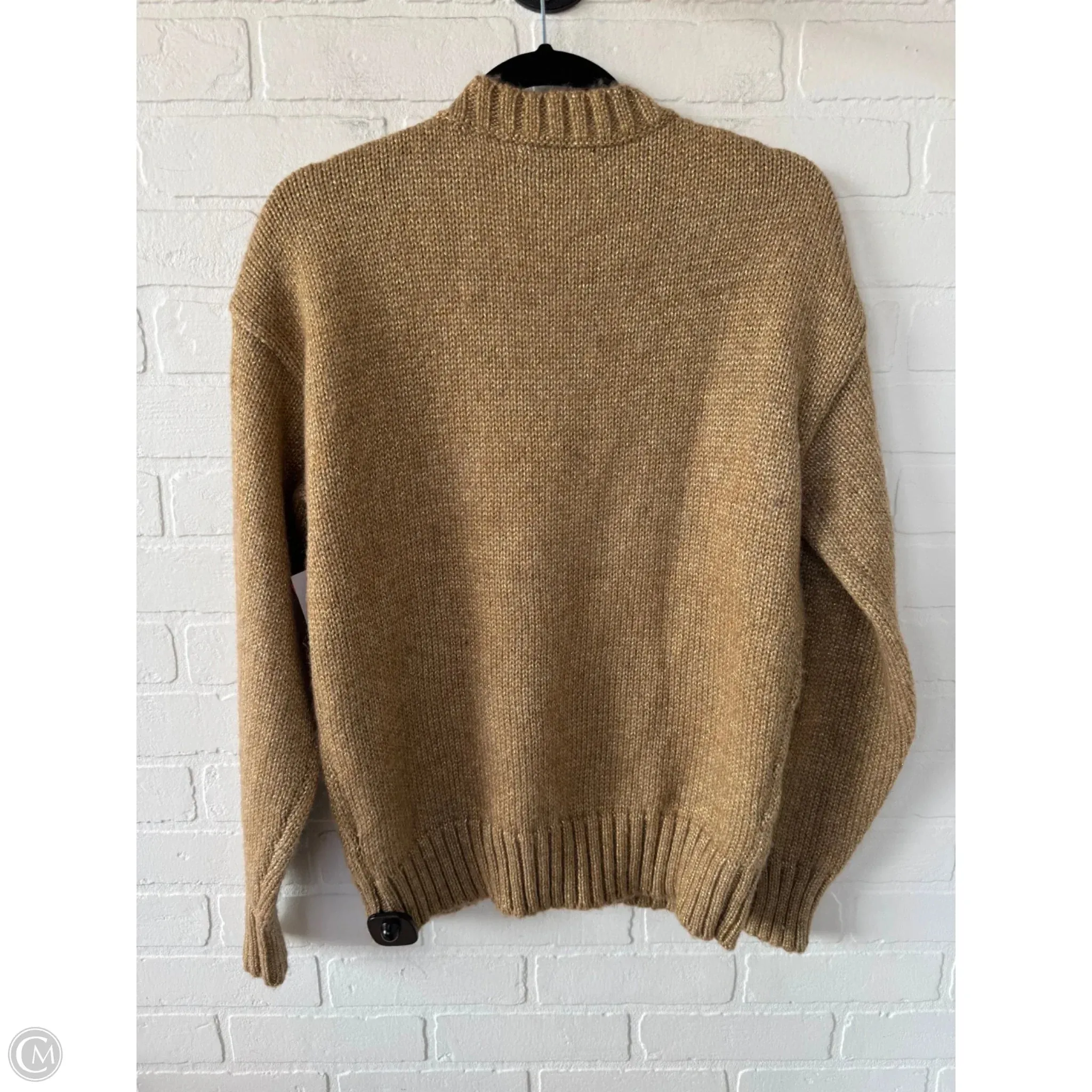 Sweater By Lauren By Ralph Lauren In Gold, Size: M