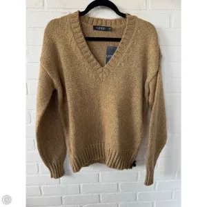 Sweater By Lauren By Ralph Lauren In Gold, Size: M