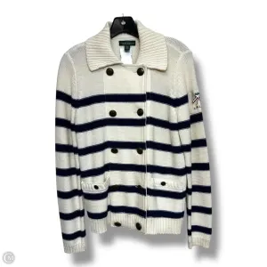 Sweater By Lauren By Ralph Lauren In Striped Pattern, Size: M
