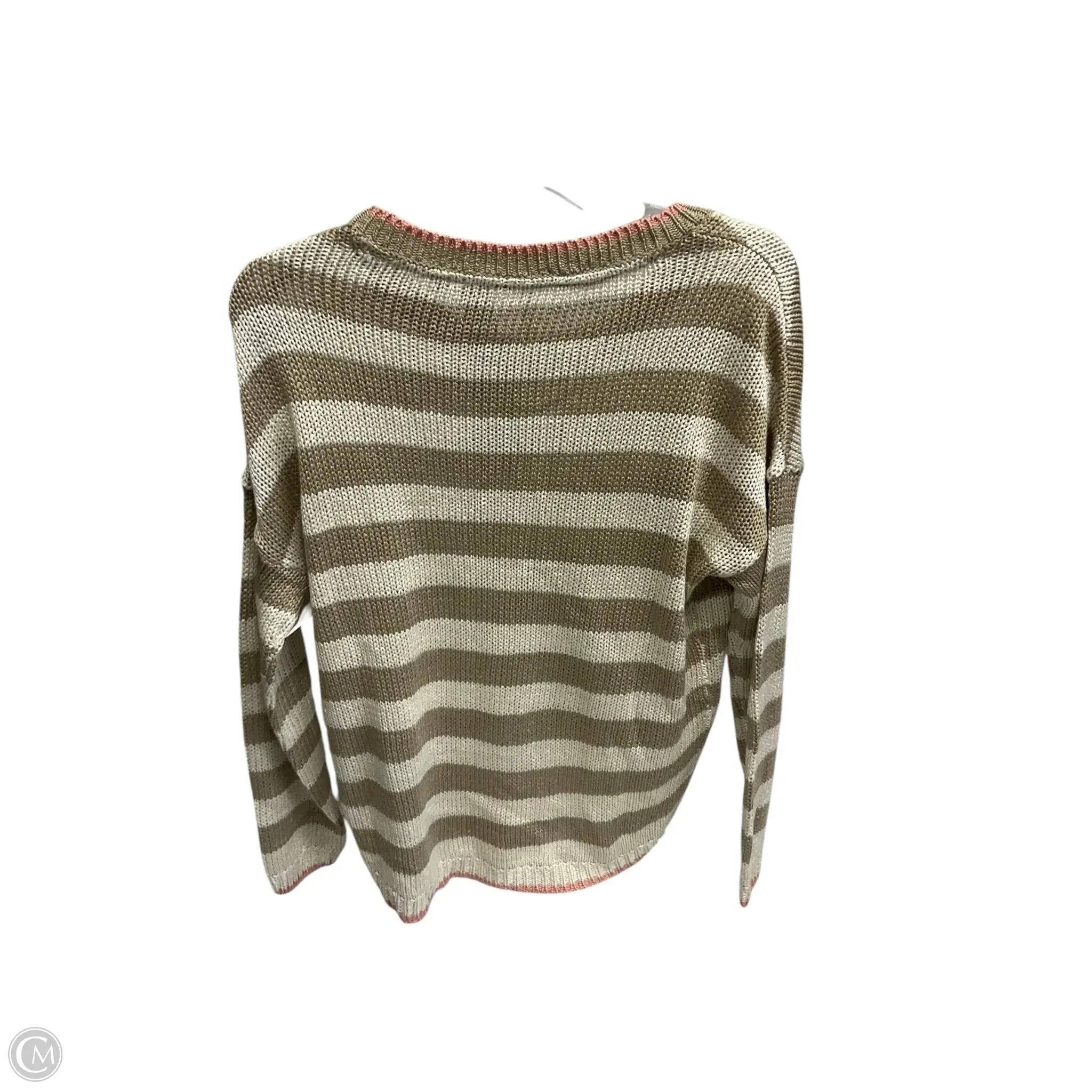 Sweater By Quinn In Brown & Cream, Size: S