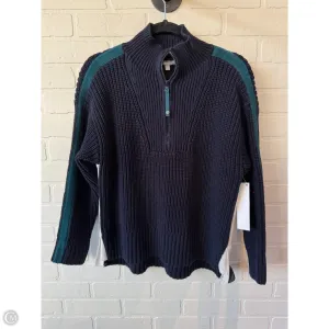 Sweater By Talbots In Blue & White, Size: L