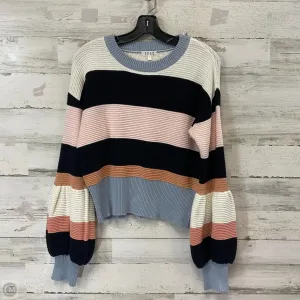 Sweater By Tcec In Blue & White, Size: L