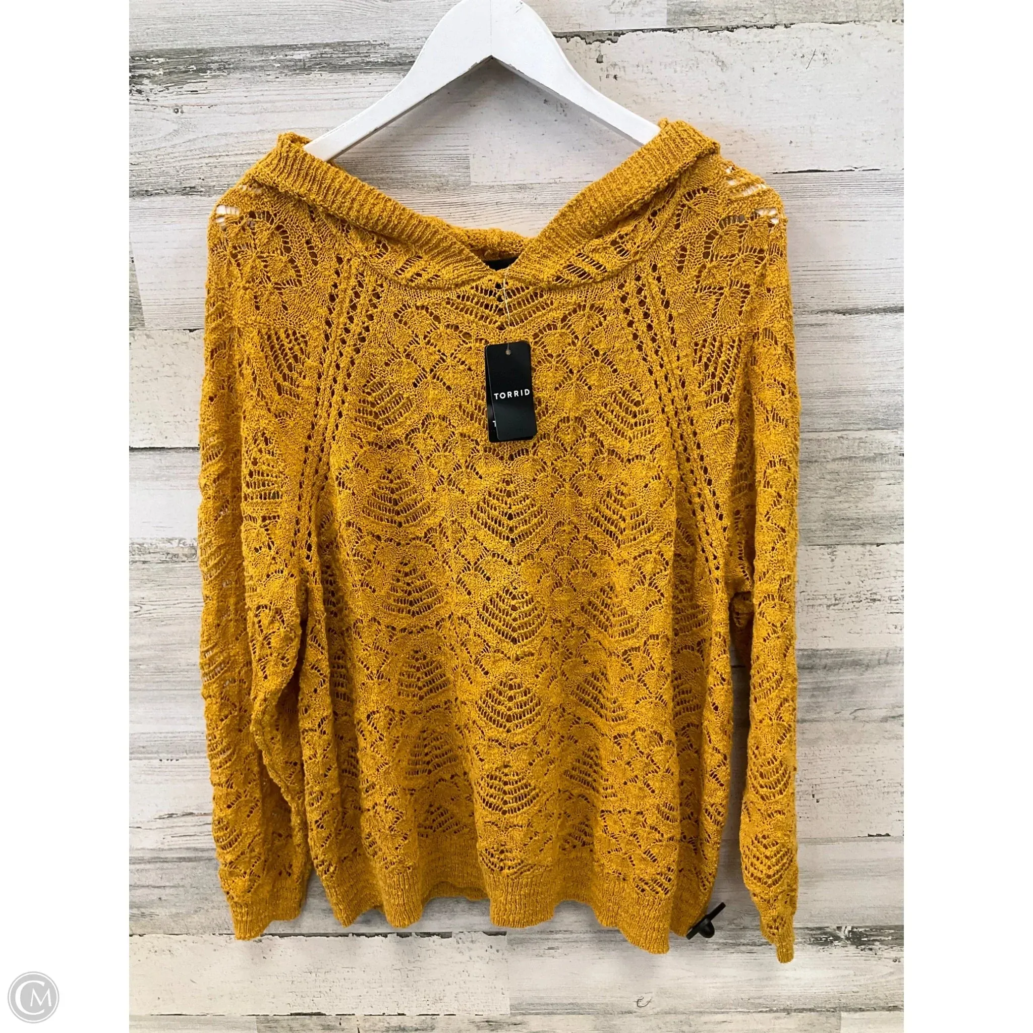 Sweater By Torrid In Gold, Size: 1x